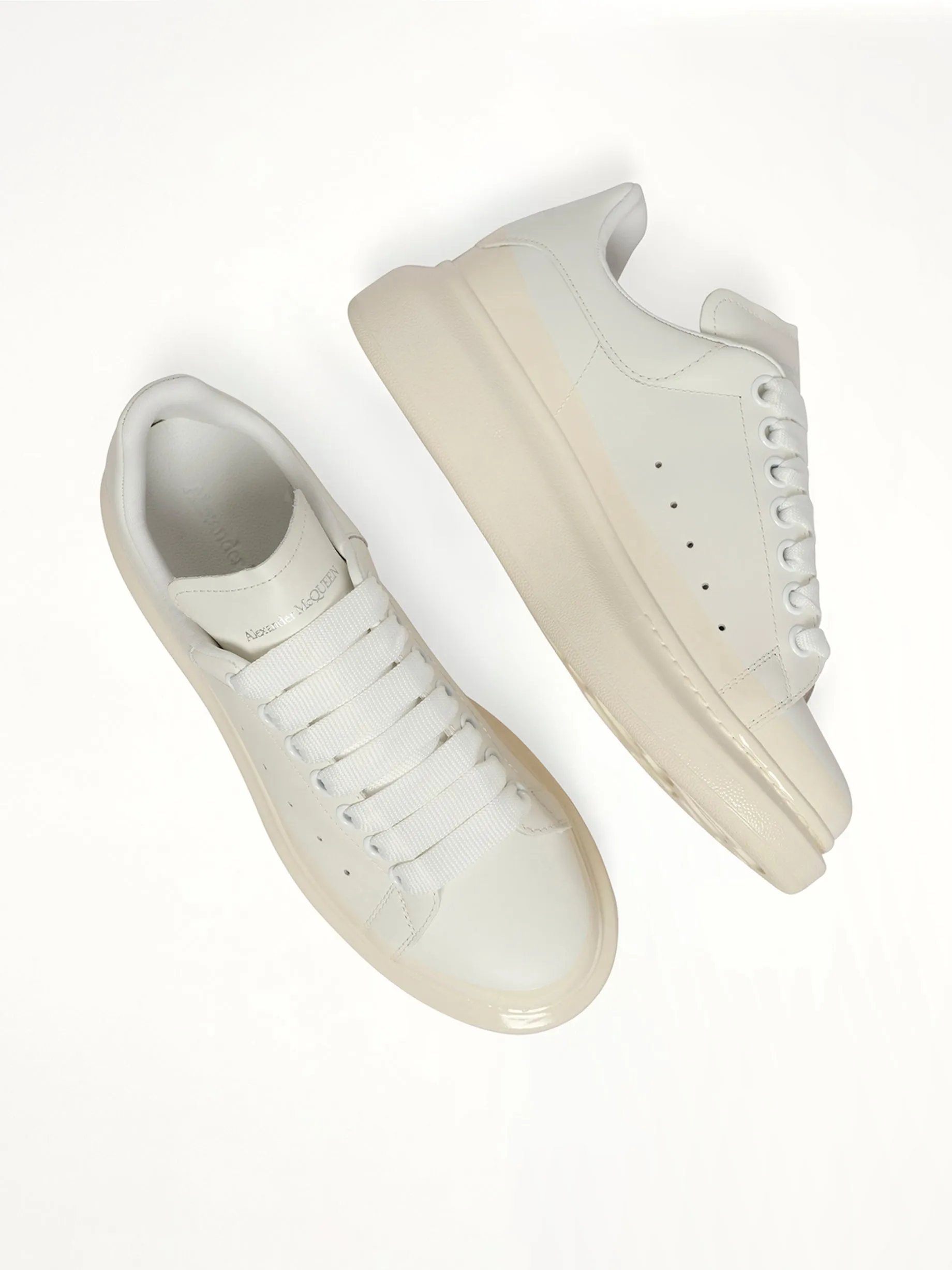 Larry Oversized Sneaker in White/Tan sold by MARAIS product image thumbnail 4