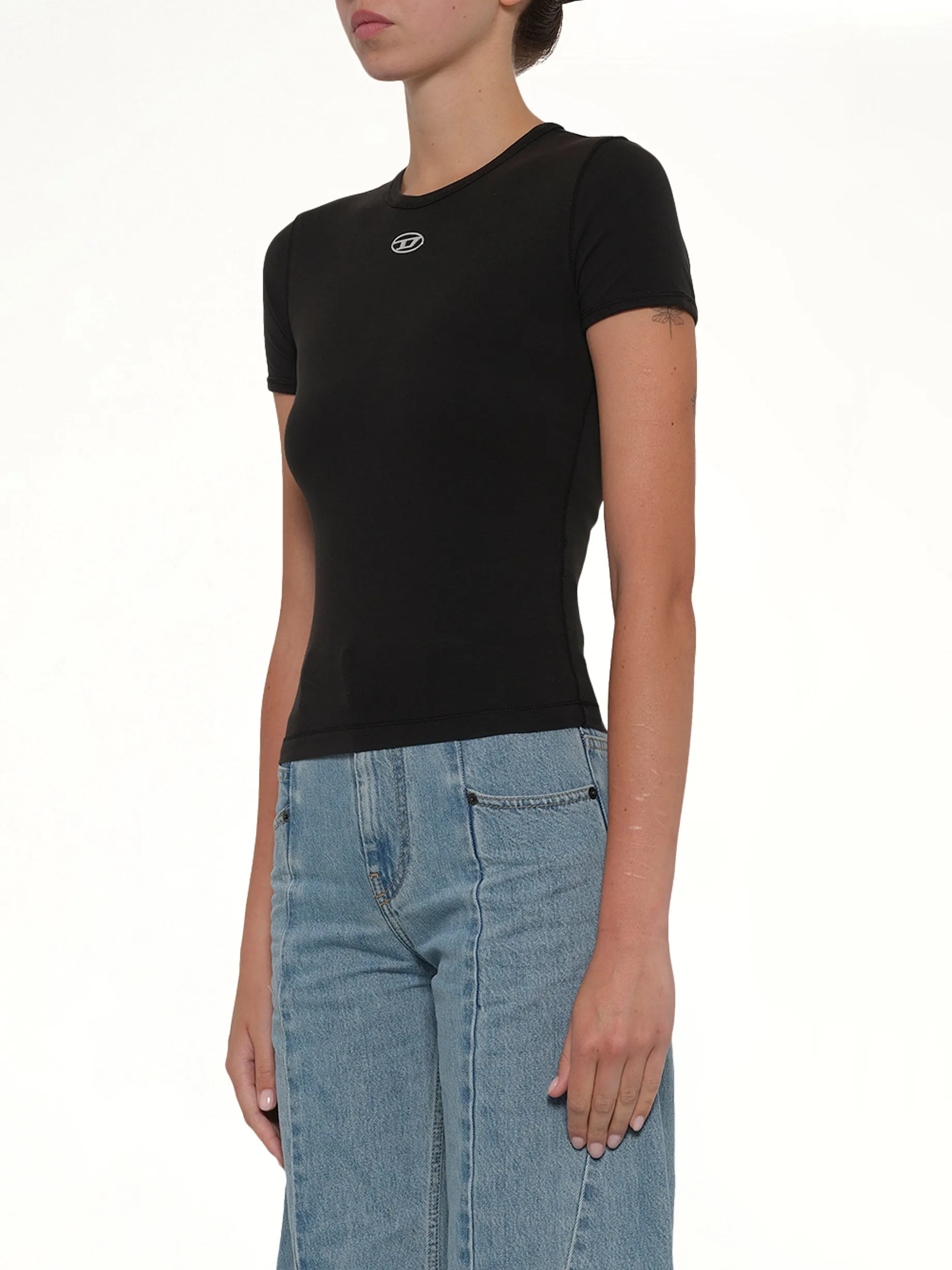 T-UNCUTIESLONG-OD T-Shirt in Black sold by MARAIS product image thumbnail 3