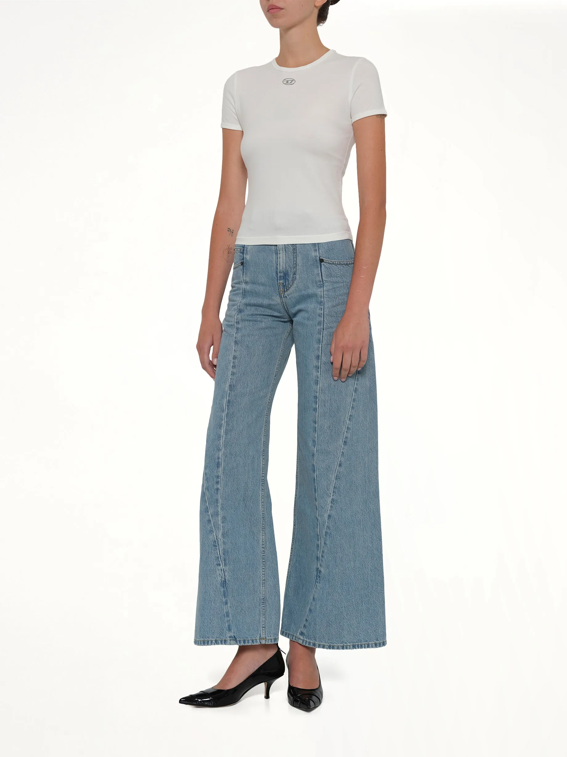 T-UNCUTIESLONG-OD T-Shirt in White sold by MARAIS product image thumbnail 4