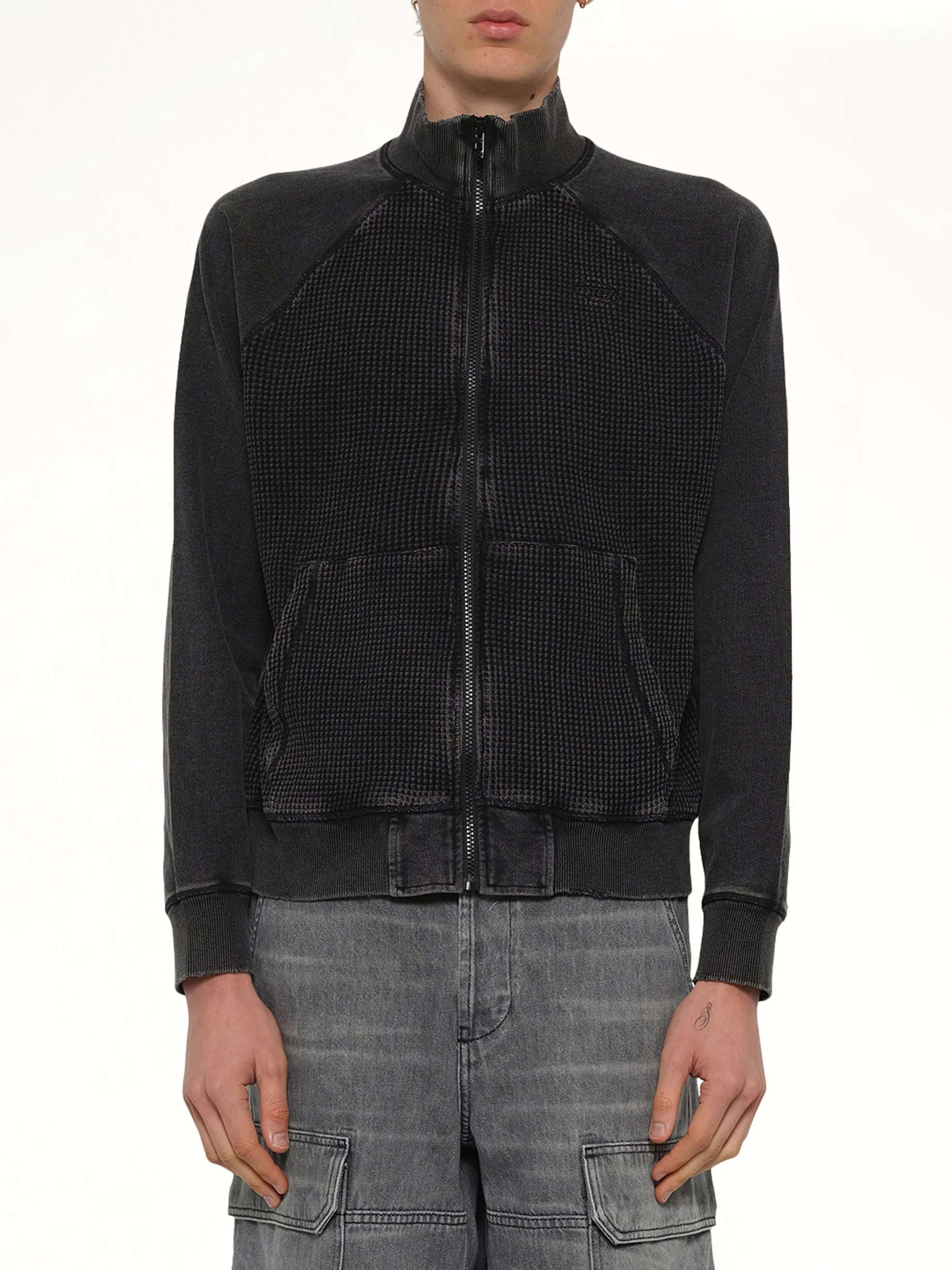 S-WAFY-ZIP-RAG Jacket in Black sold by MARAIS