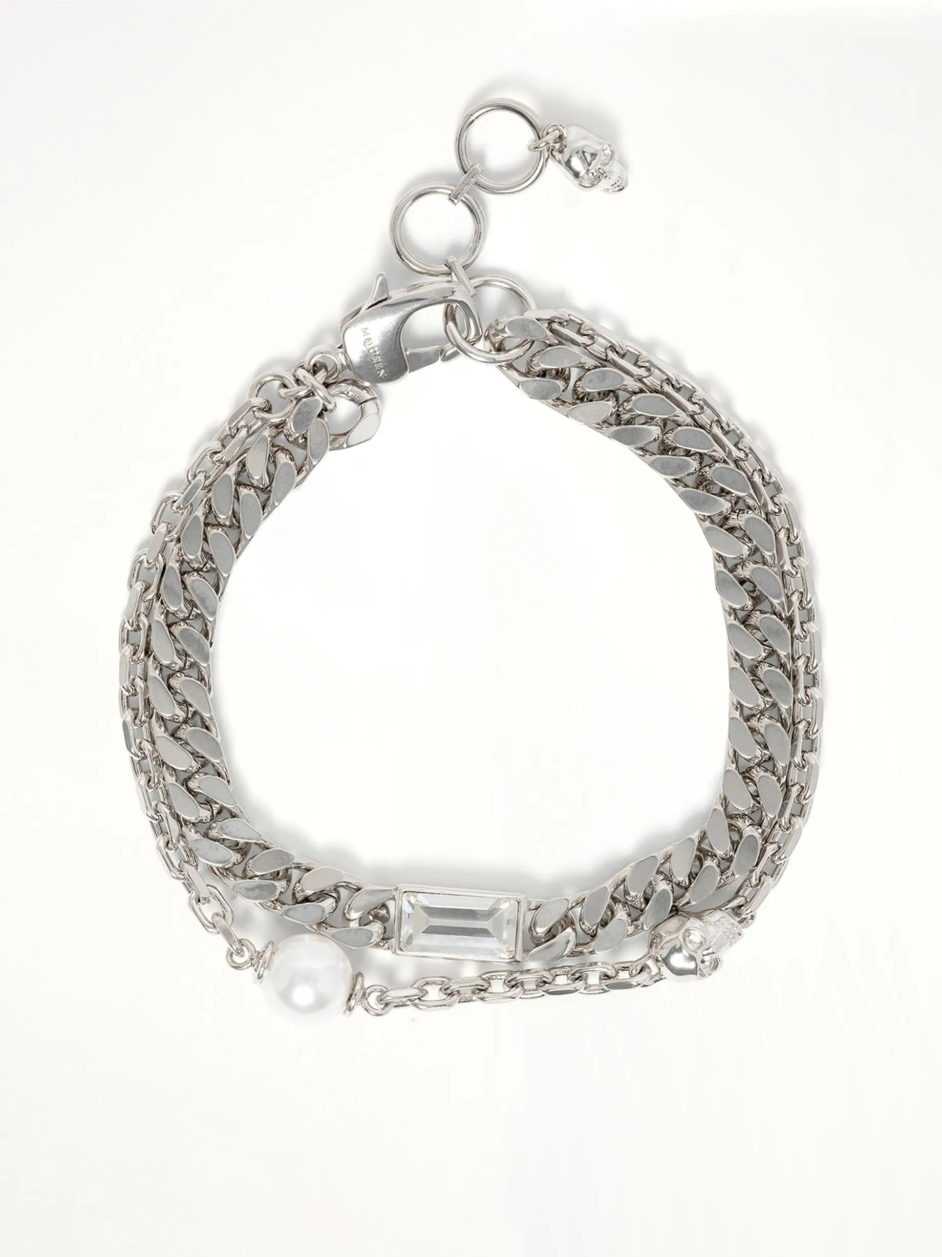 Skull & Pearl Bracelet in Silver sold by MARAIS product image thumbnail 2