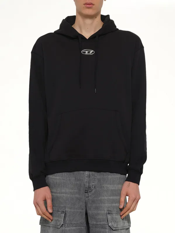 S-NORM-HOOD-IOD Hoodie in Black made by Diesel