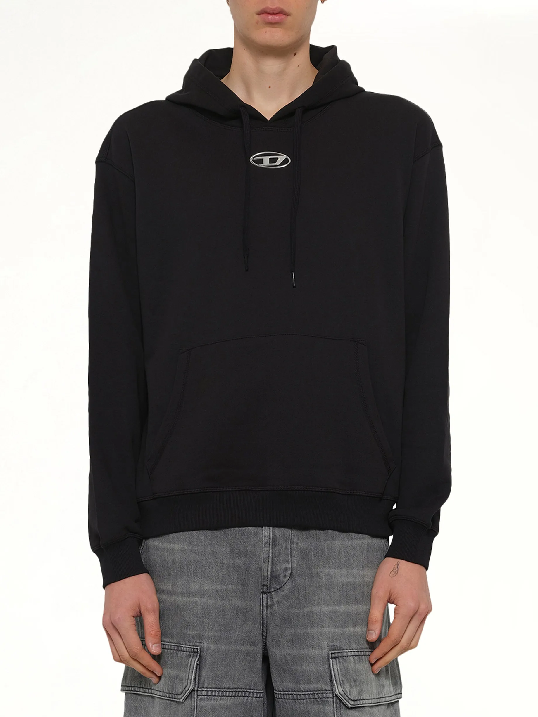S-NORM-HOOD-IOD Hoodie in Black sold by MARAIS