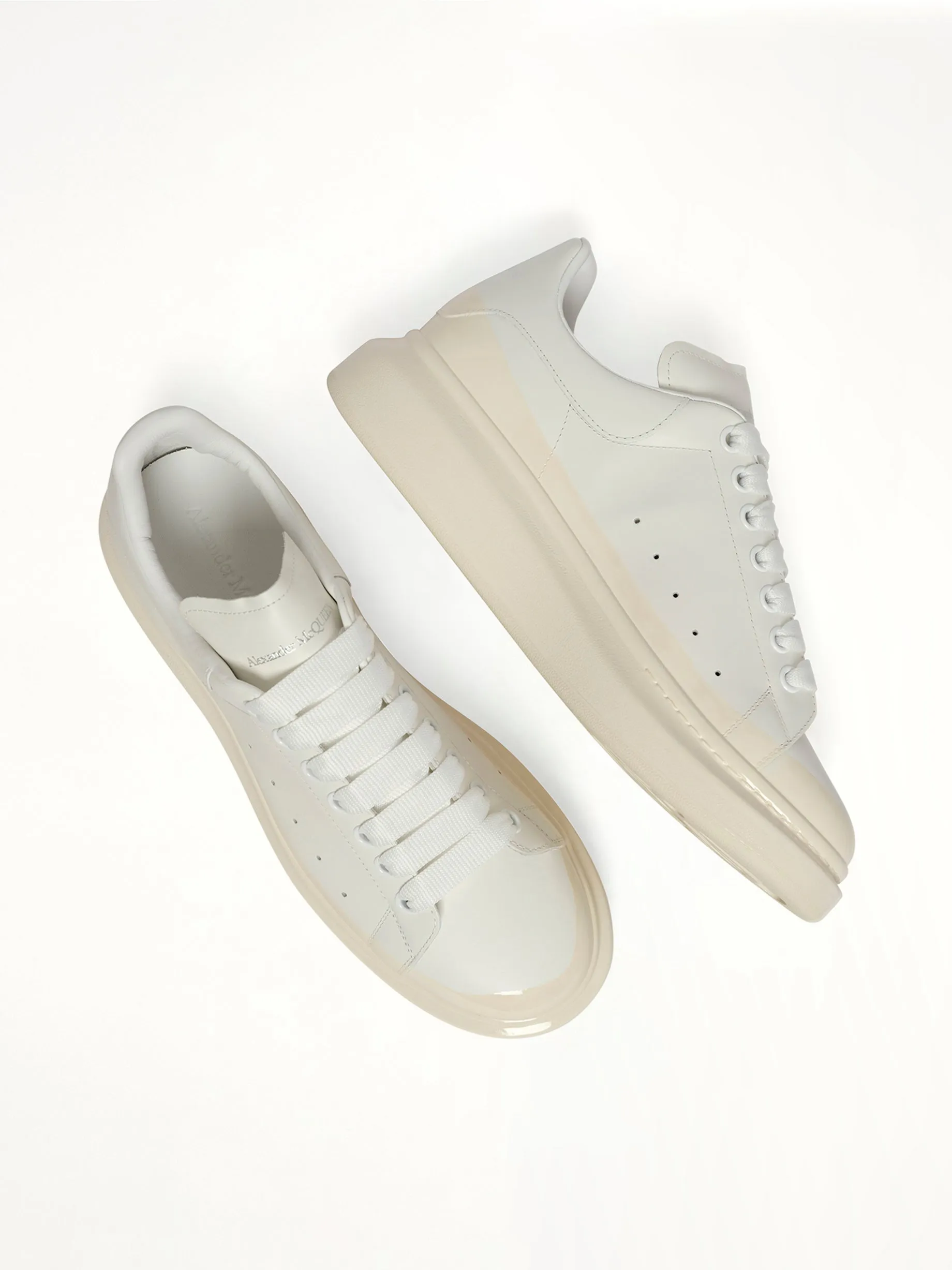 Larry Oversized Sneaker in White/Latte sold by MARAIS product image thumbnail 4