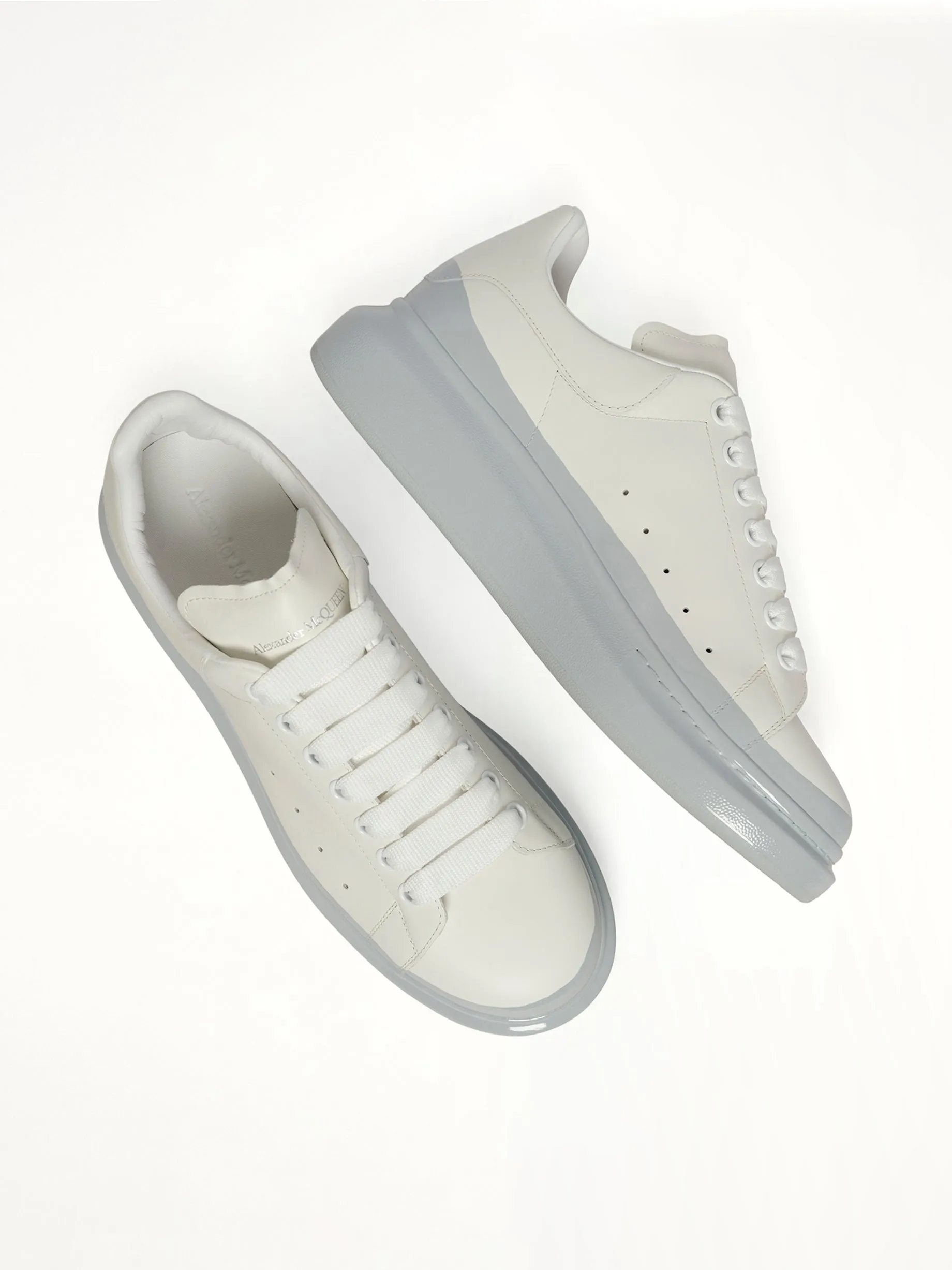 Larry Oversized Sneaker in White/Ice Blue sold by MARAIS product image thumbnail 4