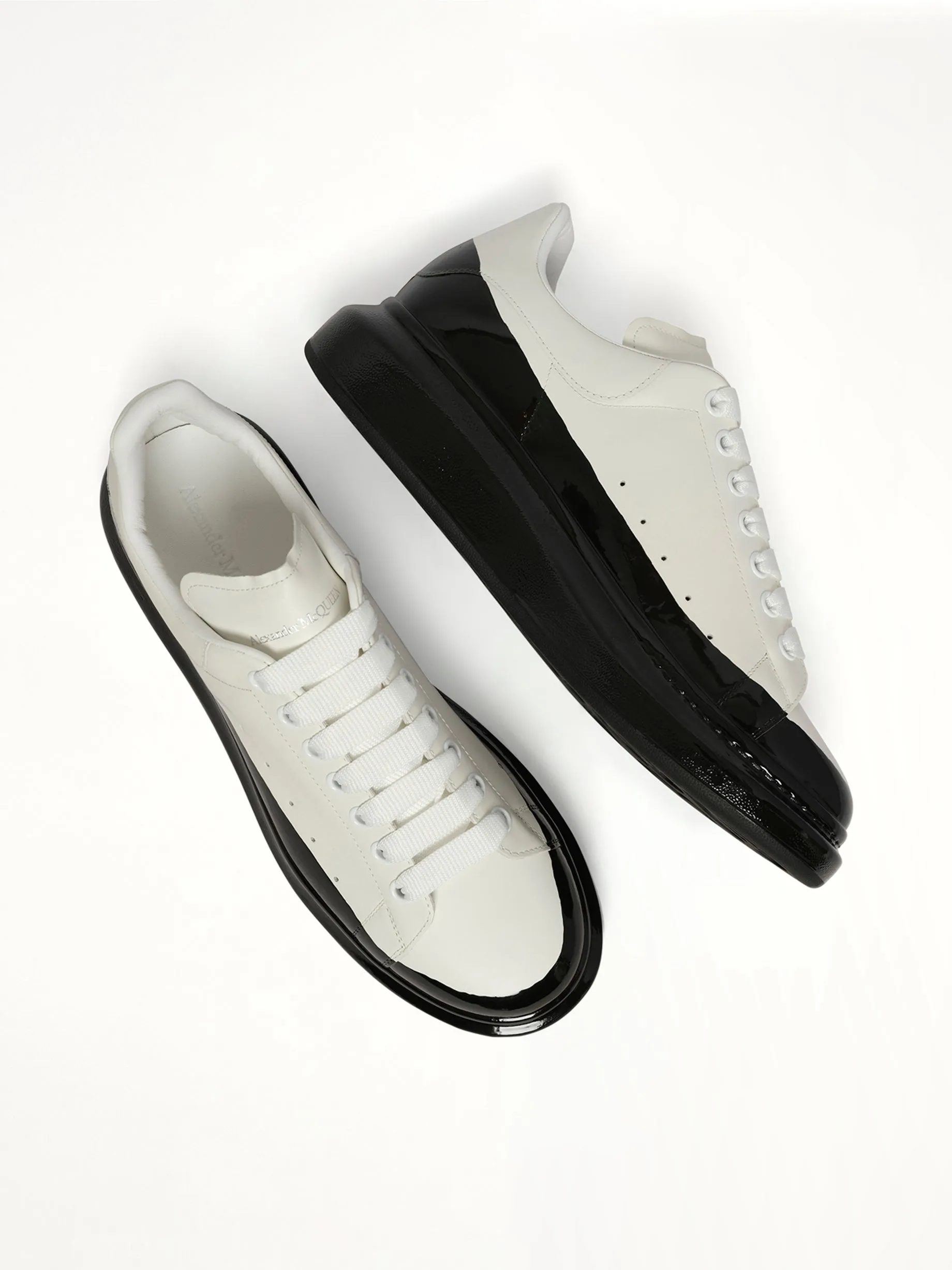 Larry Oversized Dipped Sneaker in White/Black sold by MARAIS product image thumbnail 4