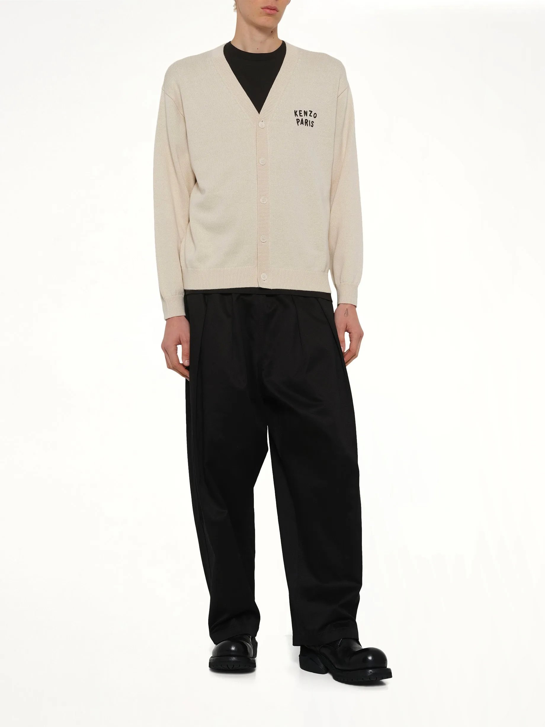 Kenzo Boke Heart Cardigan in Ecru sold by MARAIS product image thumbnail 4