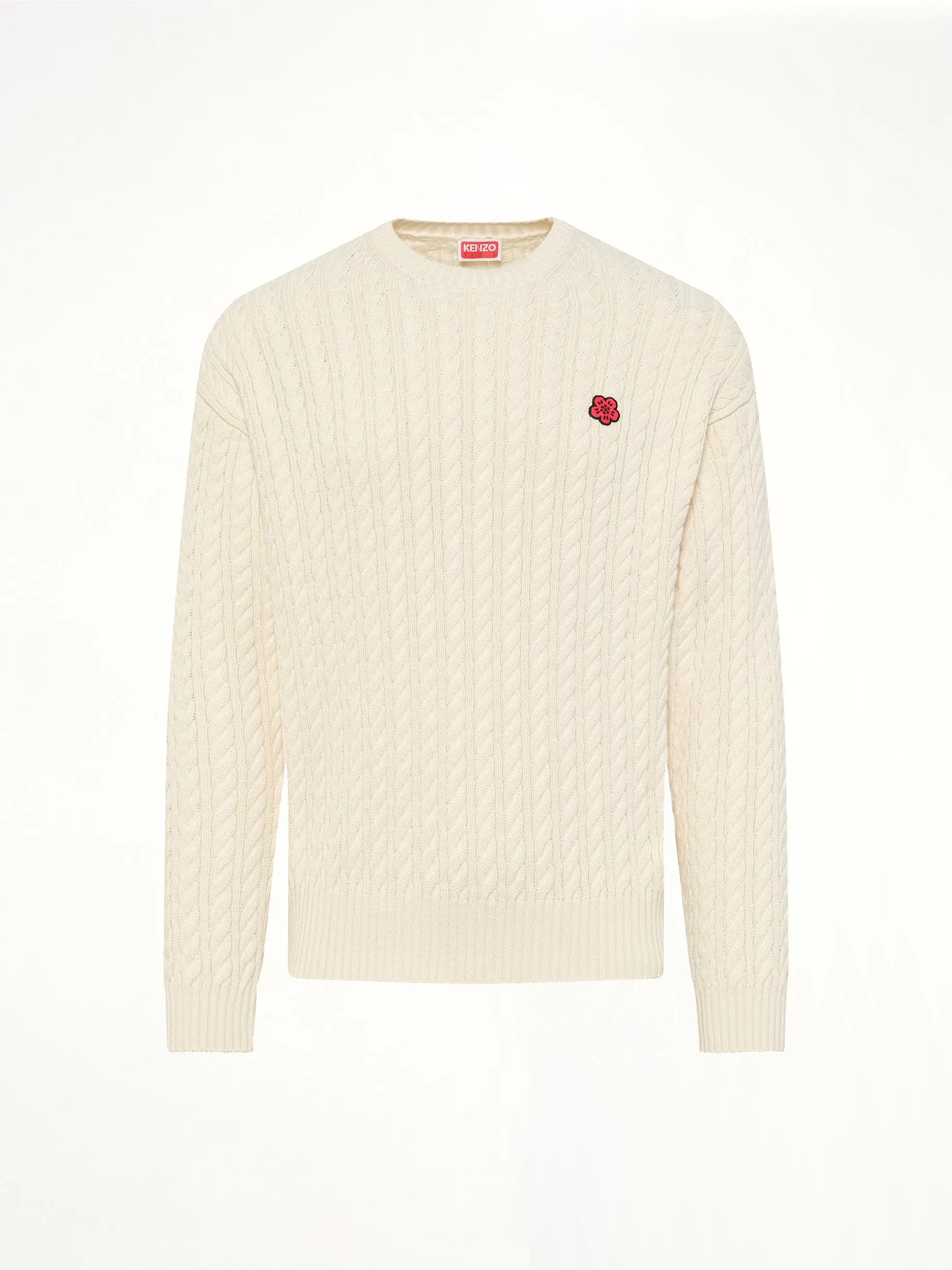 Boke Flower Cable Knit Jumper in Ecru sold by MARAIS product image thumbnail 2