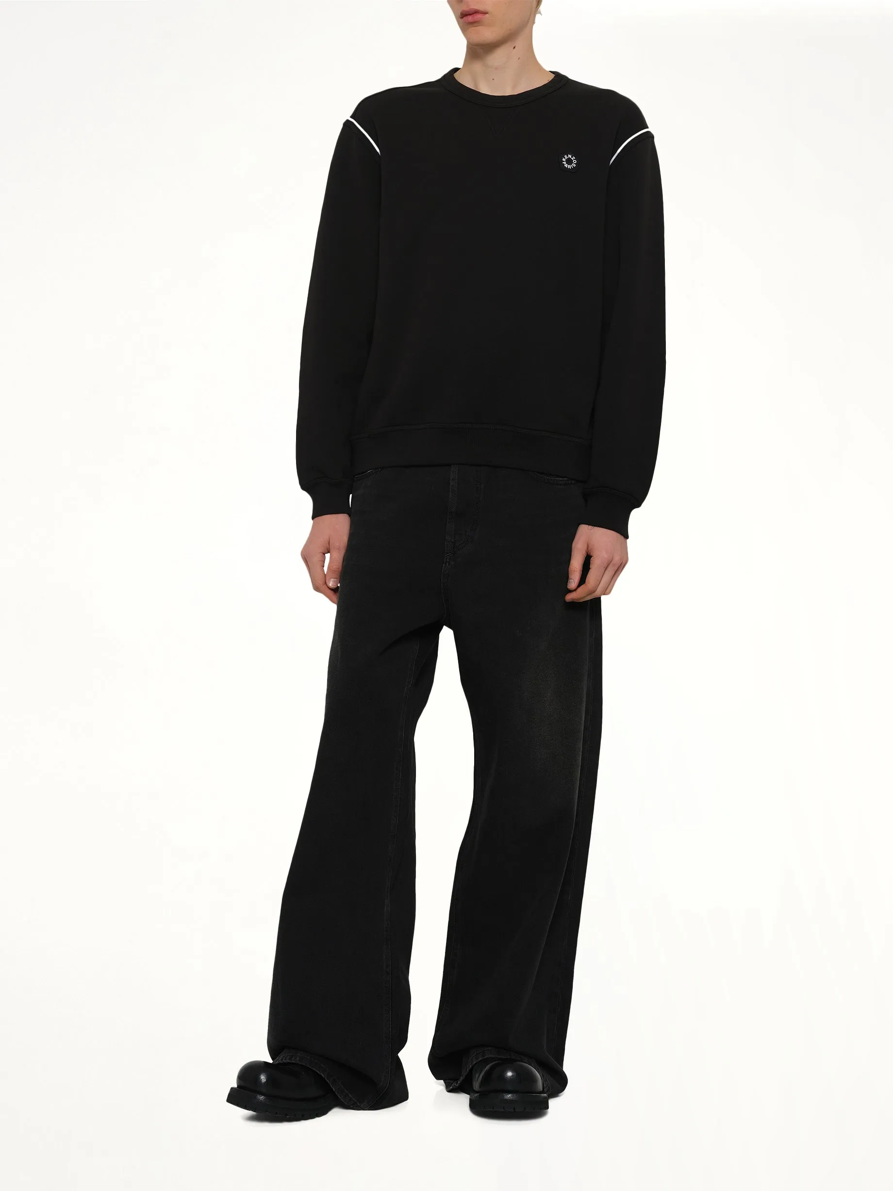 Boke Flower 2.0 Embroidered Classic Sweatshirt in Black sold by MARAIS product image thumbnail 4