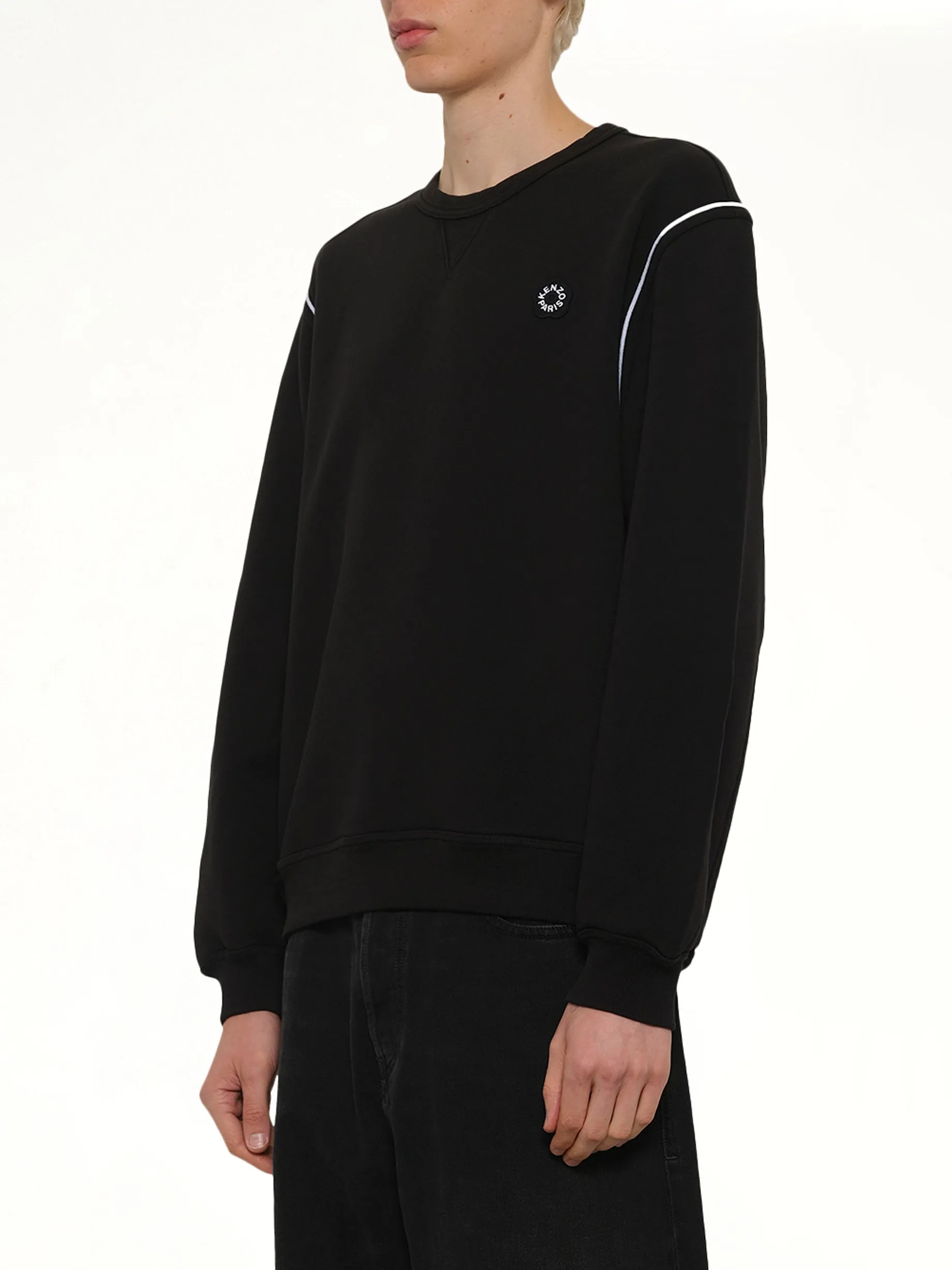 Boke Flower 2.0 Embroidered Classic Sweatshirt in Black sold by MARAIS product image thumbnail 3