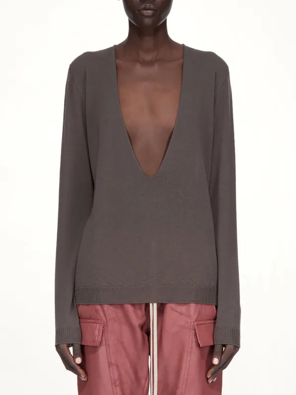 Extreme V Neck Pull in Dark Dust sold by MARAIS