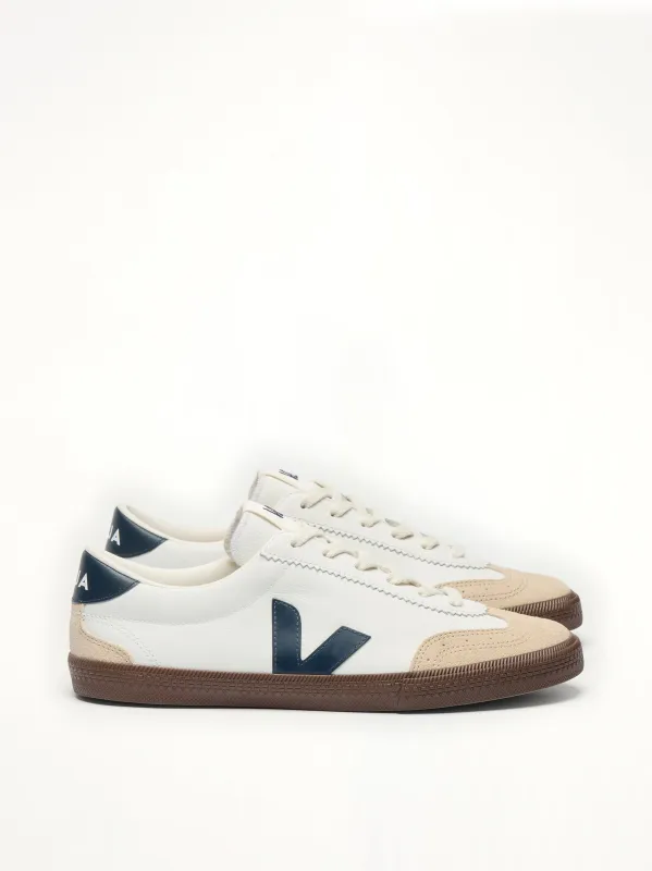 Volley Sneaker in White/Nautico/Bark made by Veja