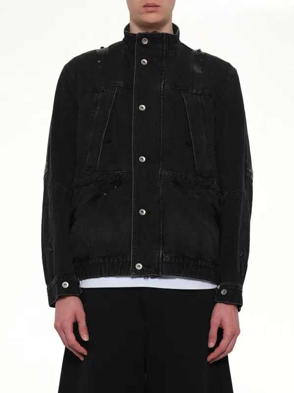 Denim Blouson in Black made by MARAIS