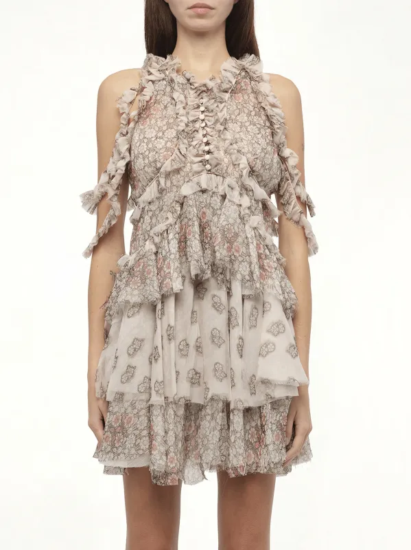 Floral Dress in Pink made by Alexander McQueen