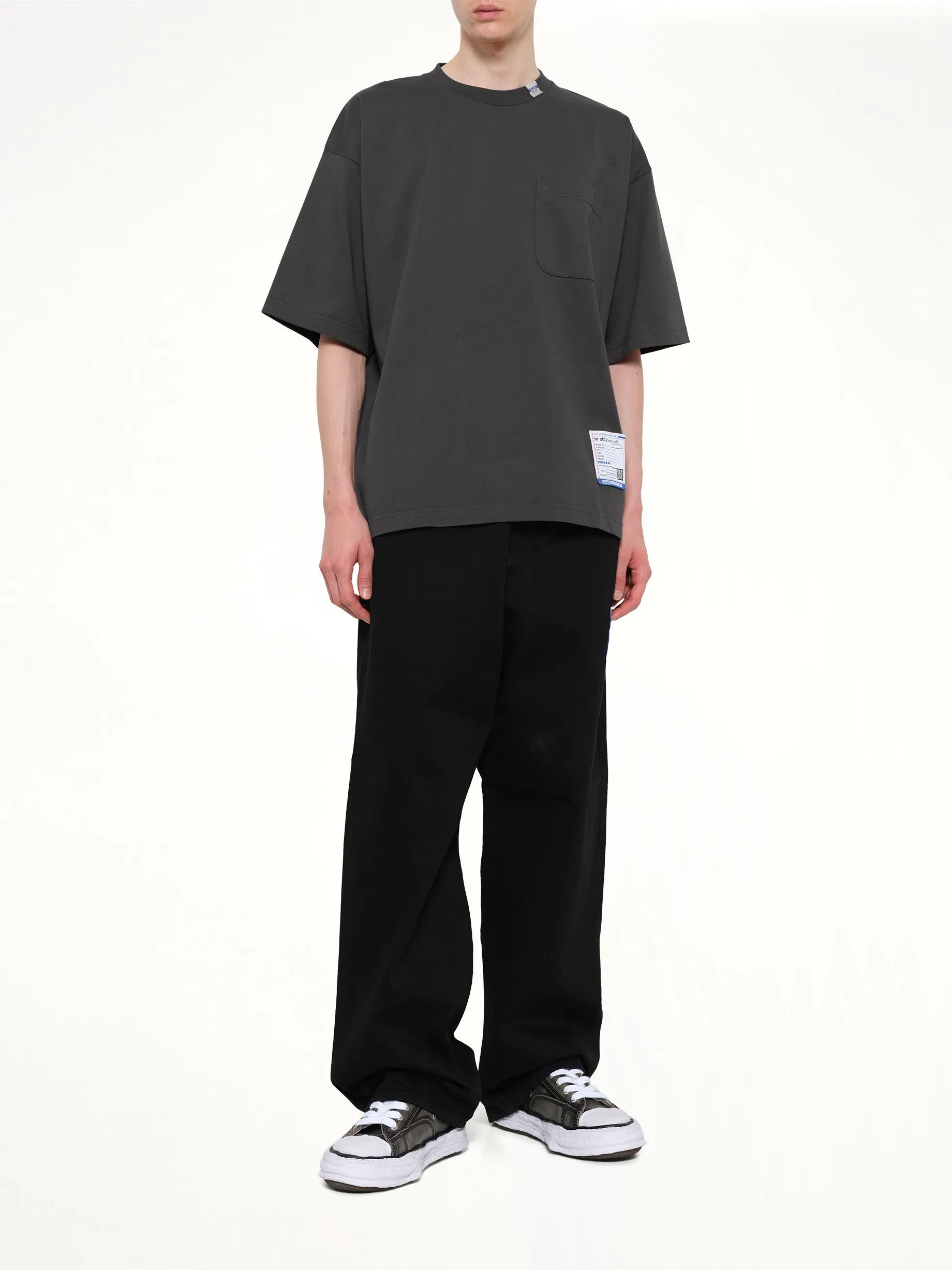 Instrumental Heavy Weight Pocket T-Shirt in Dark Gray sold by MARAIS product image thumbnail 4