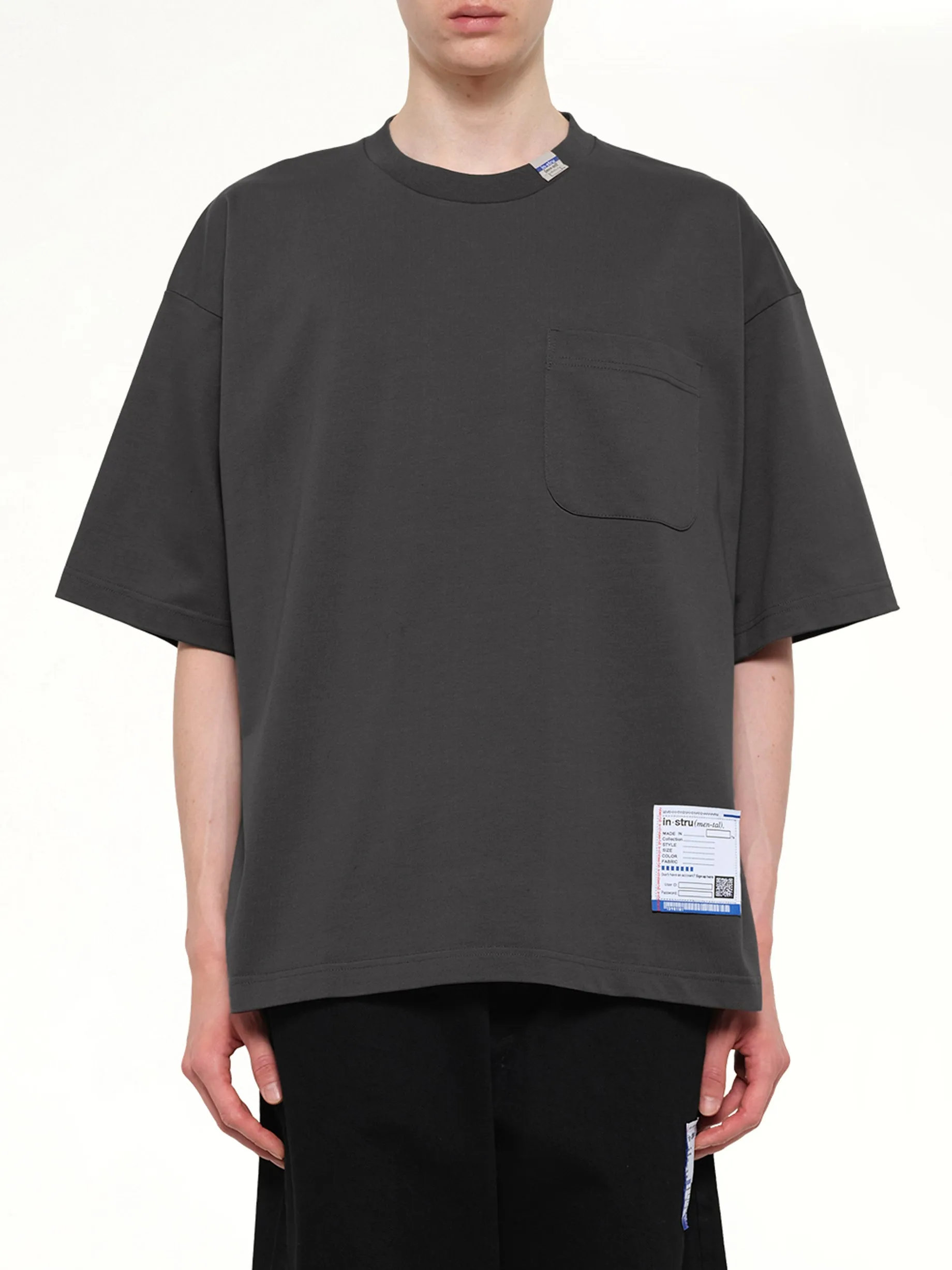 Instrumental Heavy Weight Pocket T-Shirt in Dark Gray sold by MARAIS