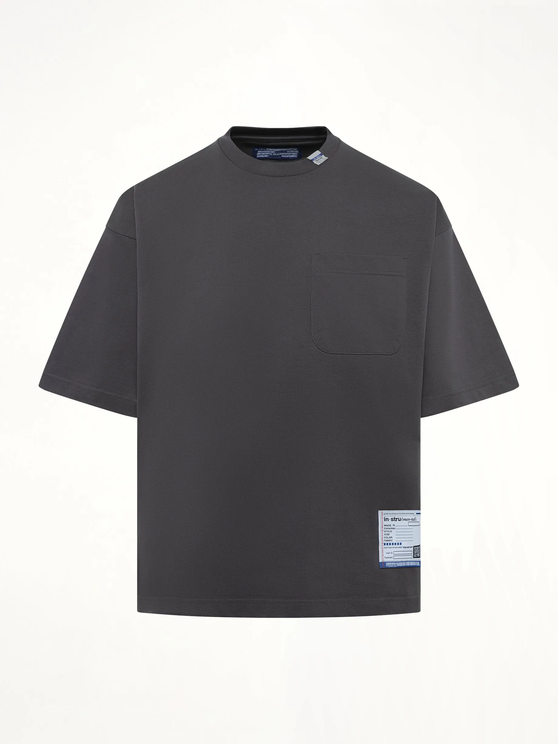 Instrumental Heavy Weight Pocket T-Shirt in Dark Gray sold by MARAIS product image thumbnail 2