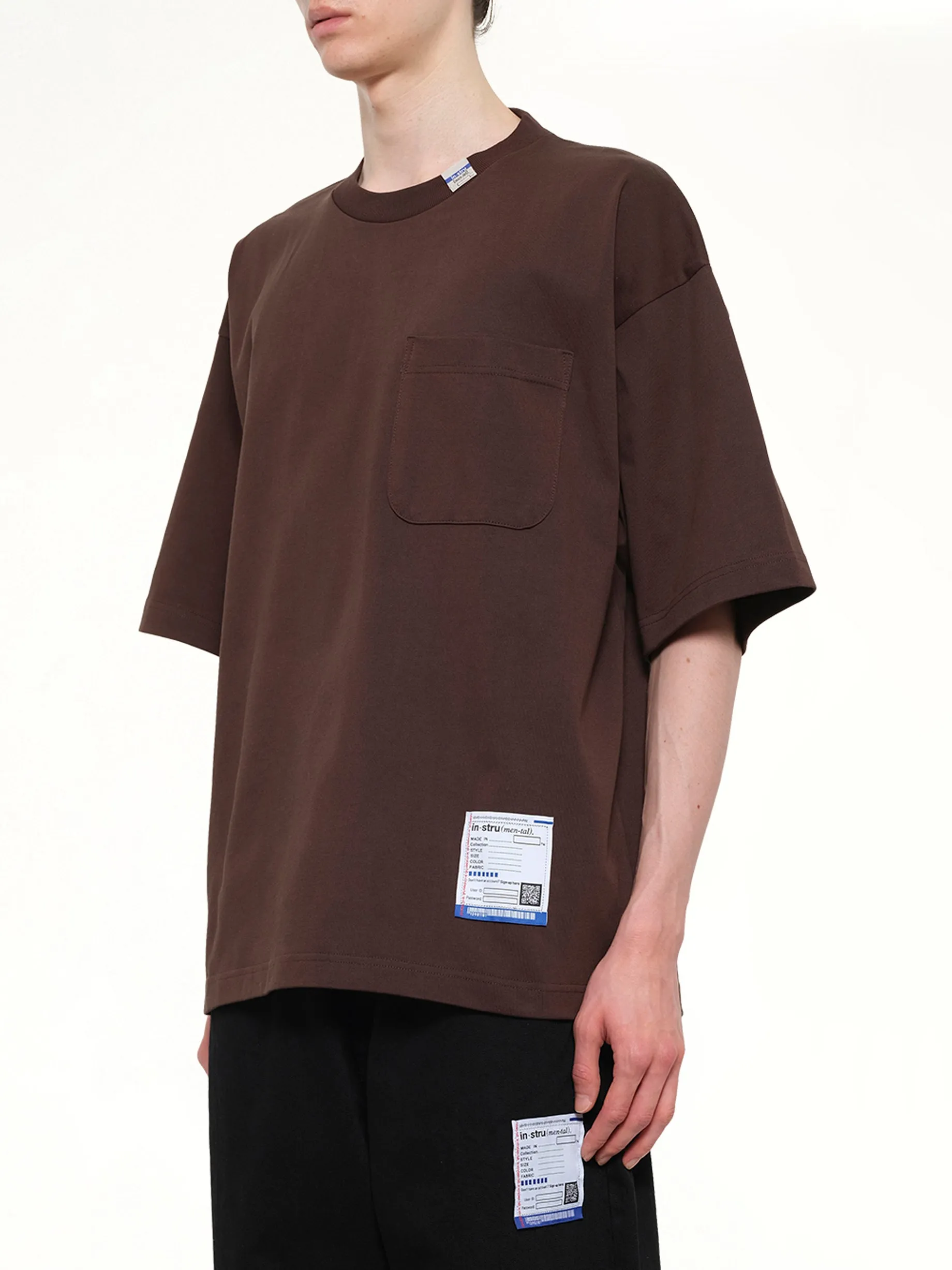 Instrumental Heavy Weight Pocket T-Shirt in Brown sold by MARAIS product image thumbnail 3