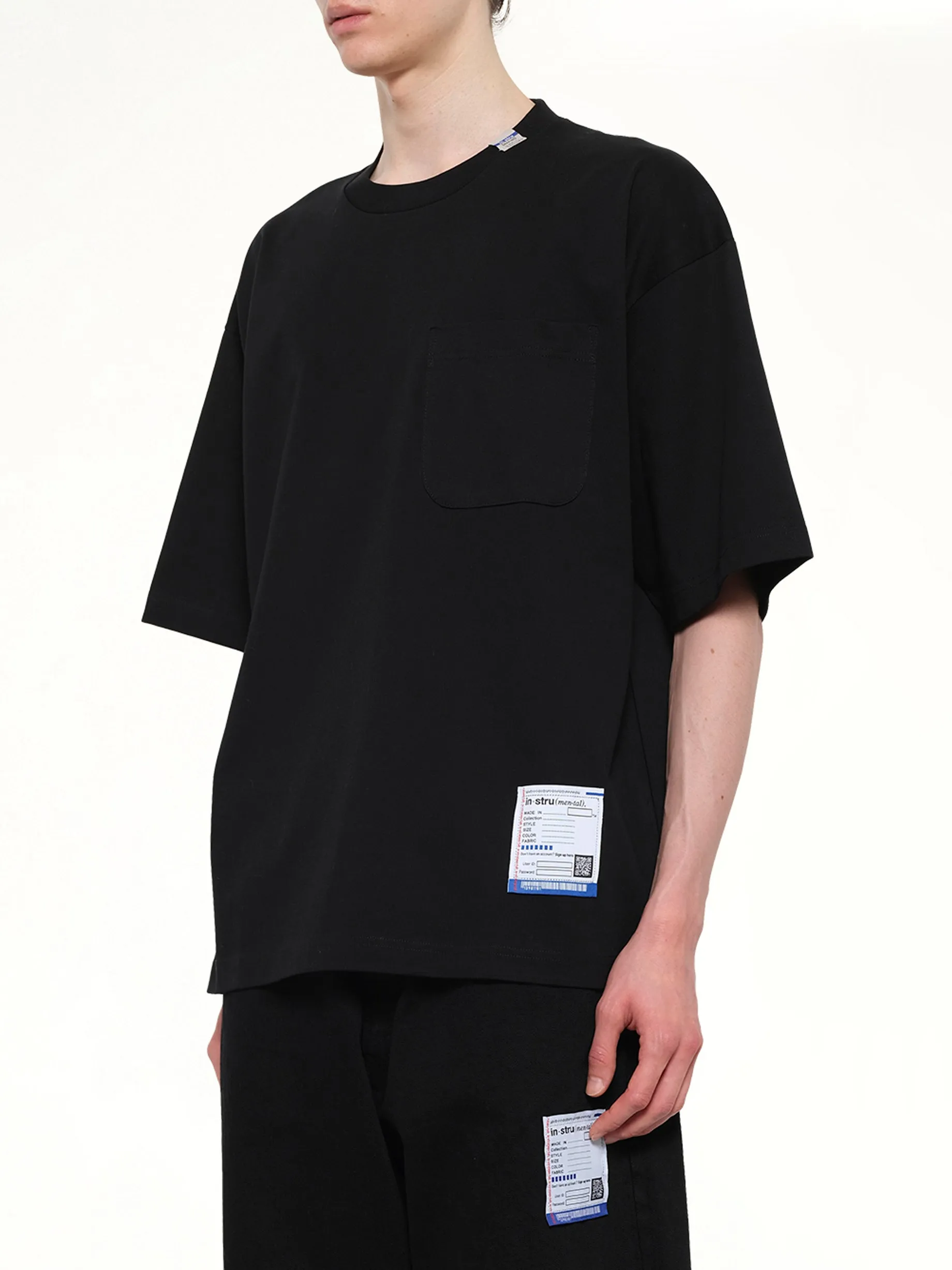 Instrumental Heavy Weight Pocket T-Shirt in Black sold by MARAIS product image thumbnail 3