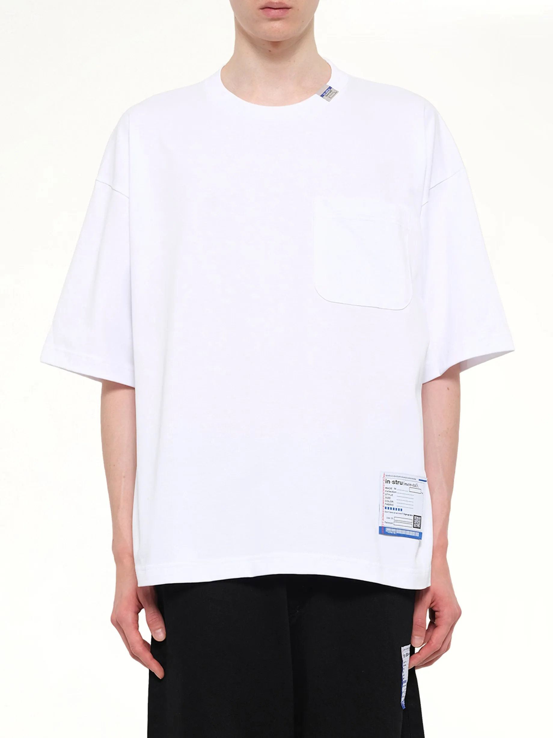 Instrumental Heavy Weight Pocket T-Shirt in White sold by MARAIS