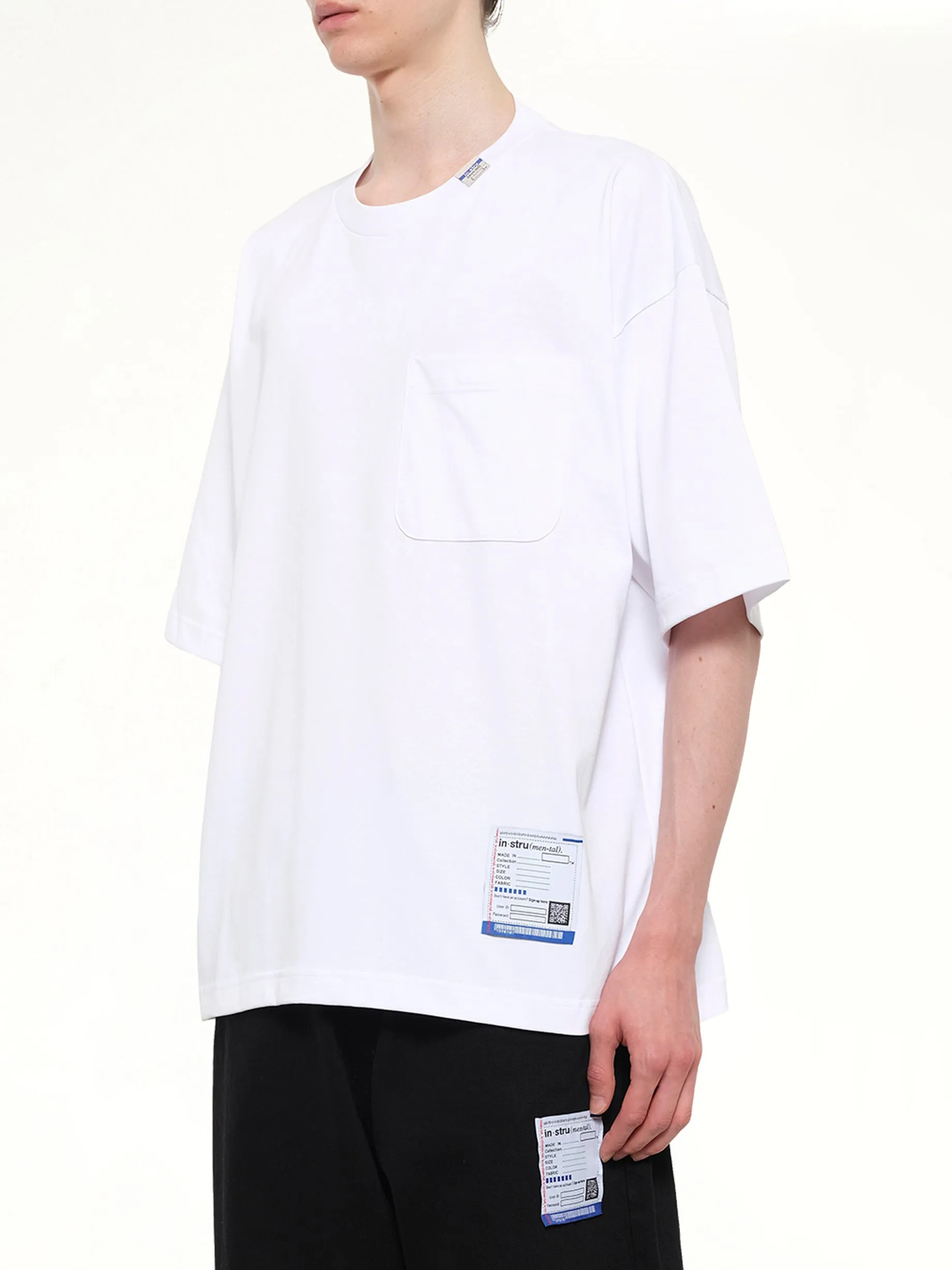 Instrumental Heavy Weight Pocket T-Shirt in White sold by MARAIS product image thumbnail 3