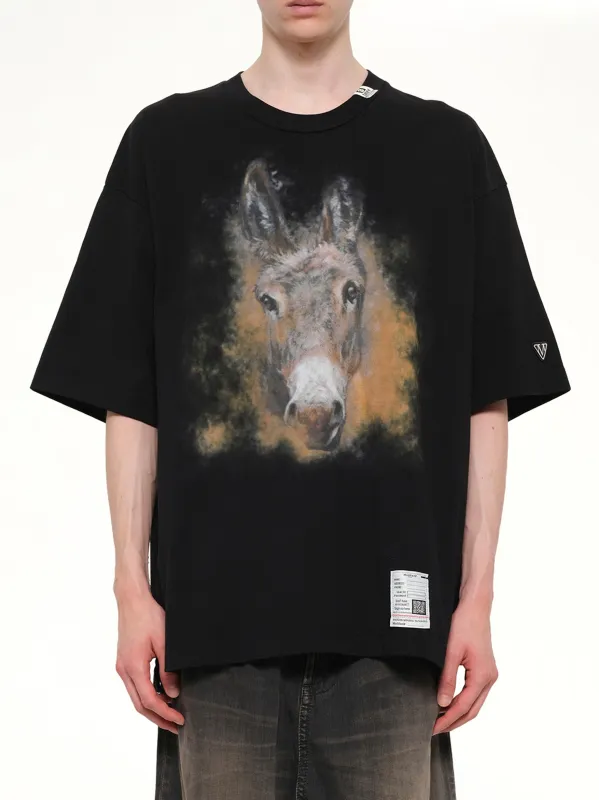 Horse Printed T-Shirt in Black sold by MARAIS
