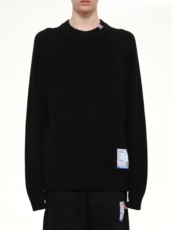 Instrumental High Density Knit Pullover in Black made by Maison MIHARA YASUHIRO