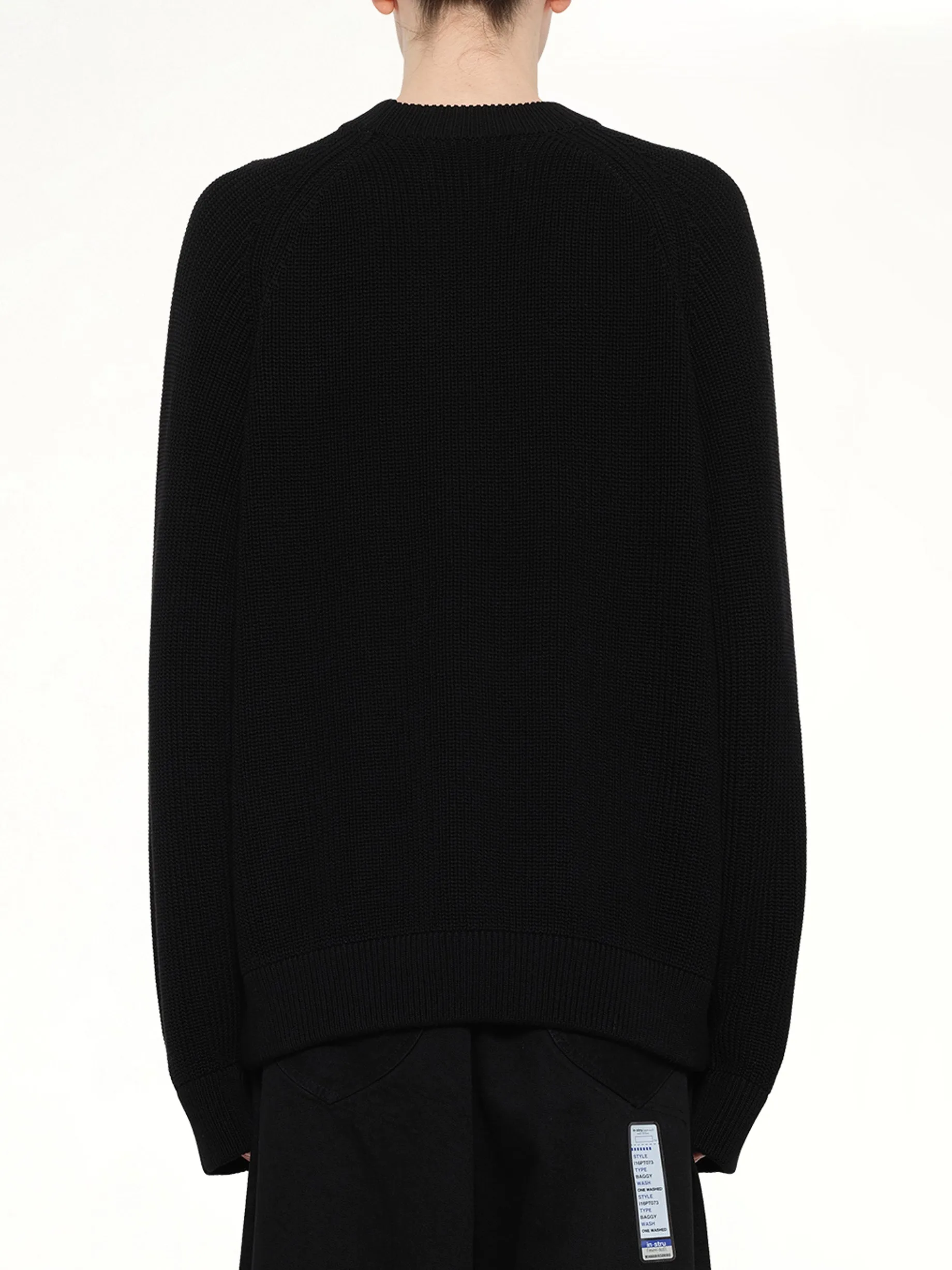 Instrumental High Density Knit Pullover in Black sold by MARAIS product image thumbnail 5