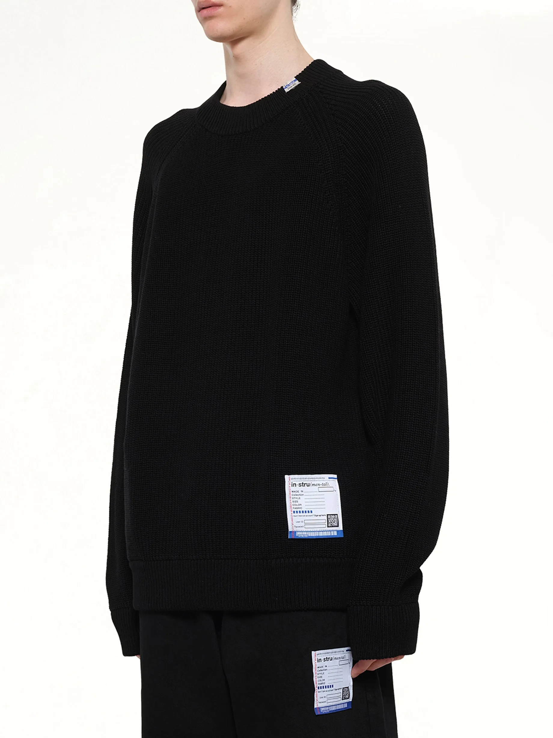 Instrumental High Density Knit Pullover in Black sold by MARAIS product image thumbnail 3