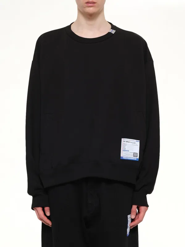 Instrumental Heavy Weight French Terry Sweatshirt in Black made by Maison MIHARA YASUHIRO