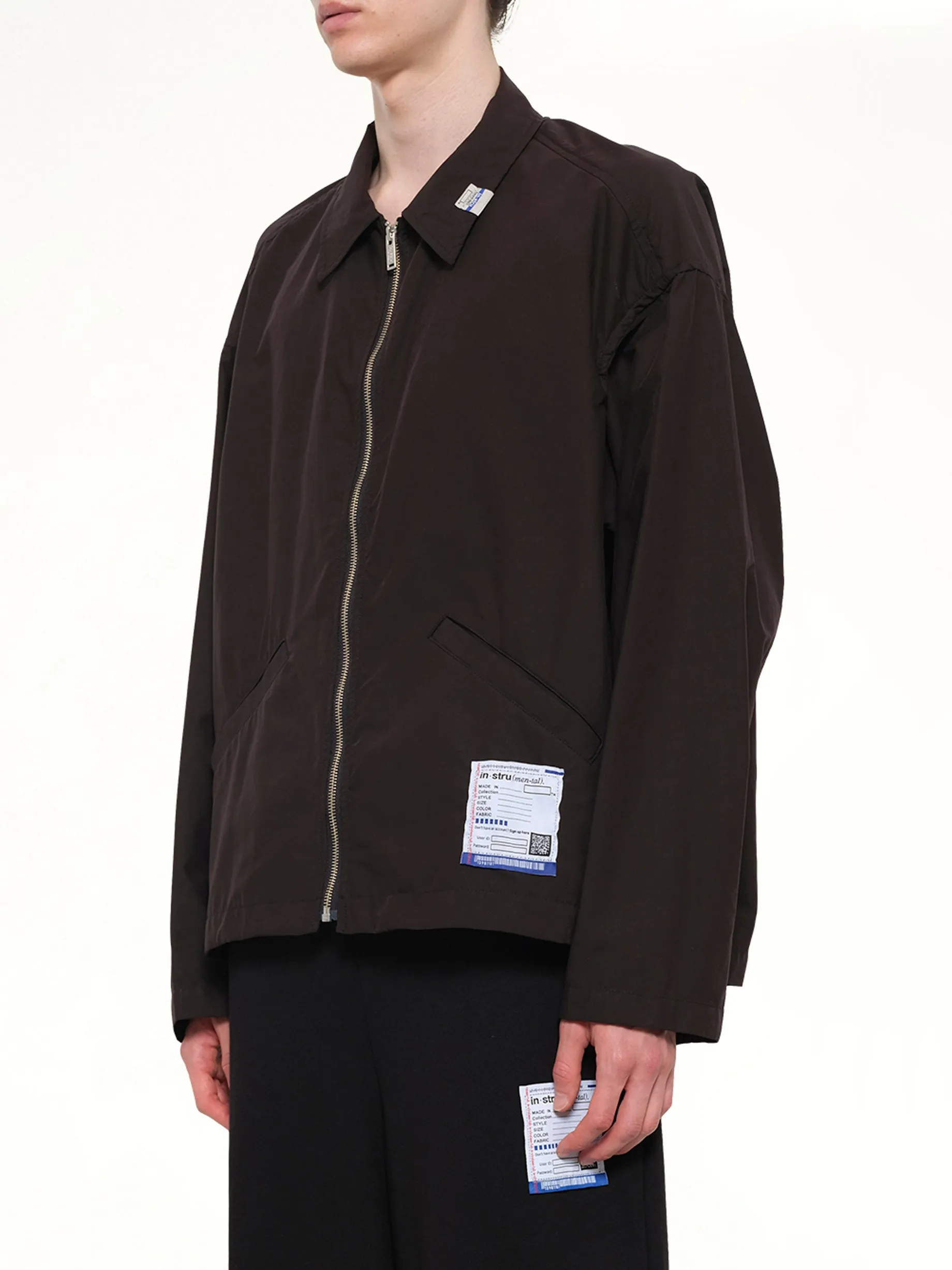 Instrumental Back Twill Zip Blouson in Black sold by MARAIS product image thumbnail 3