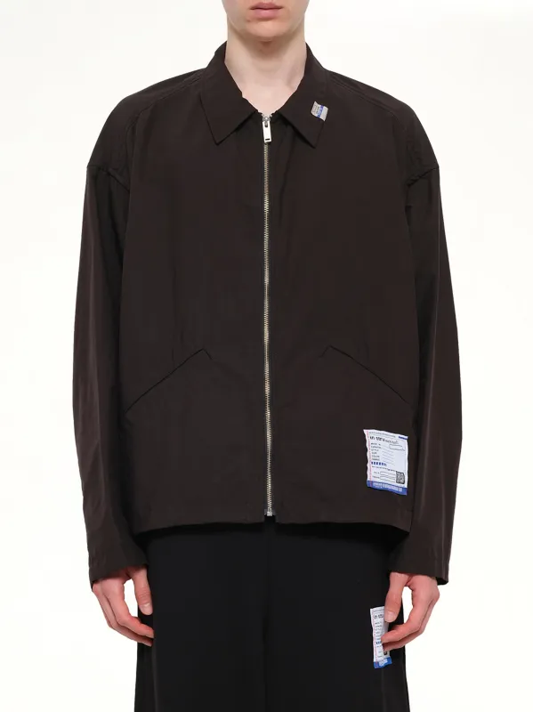 Instrumental Back Twill Zip Blouson in Black sold by MARAIS