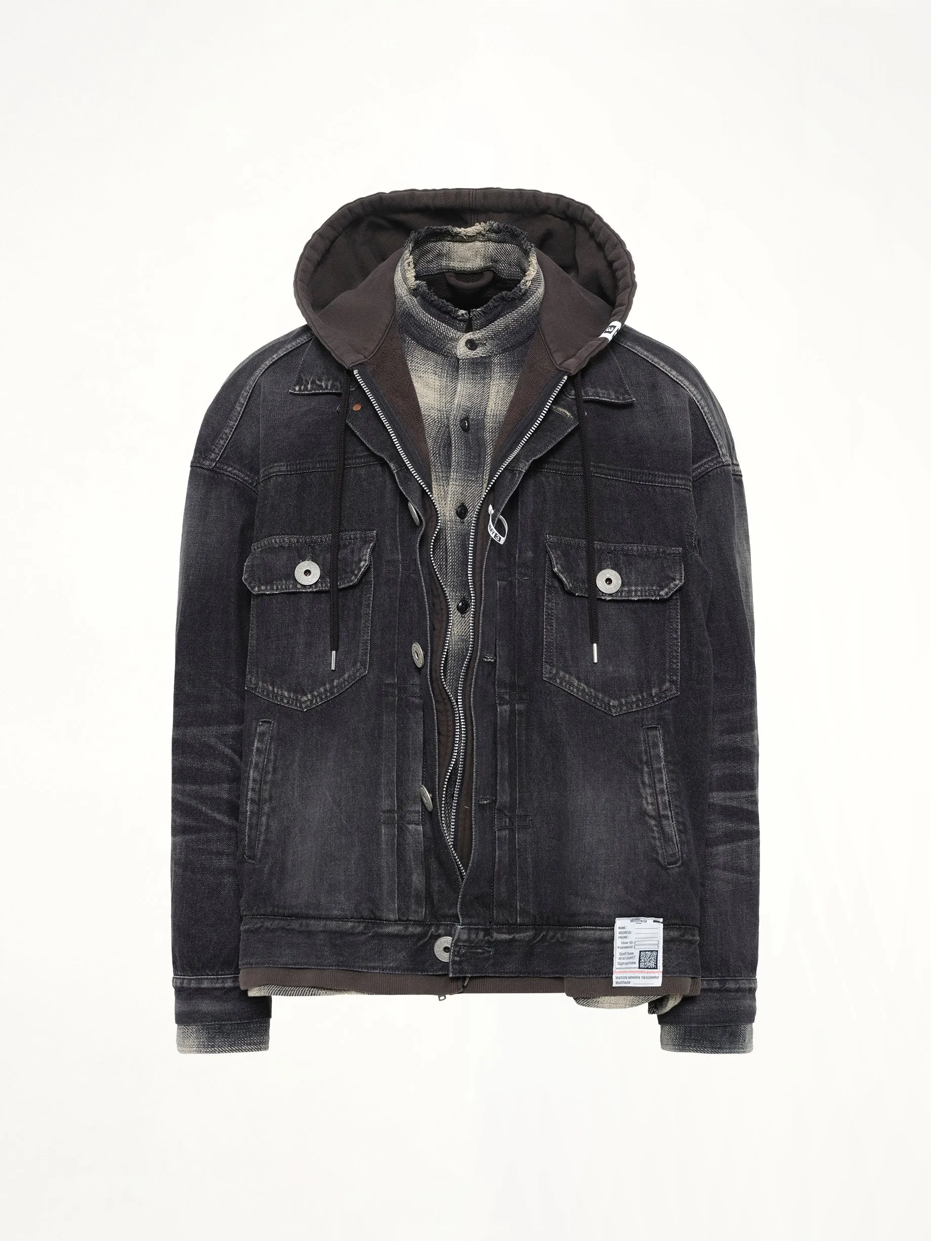 Triple Layered Denim Jacket in Black sold by MARAIS product image thumbnail 2