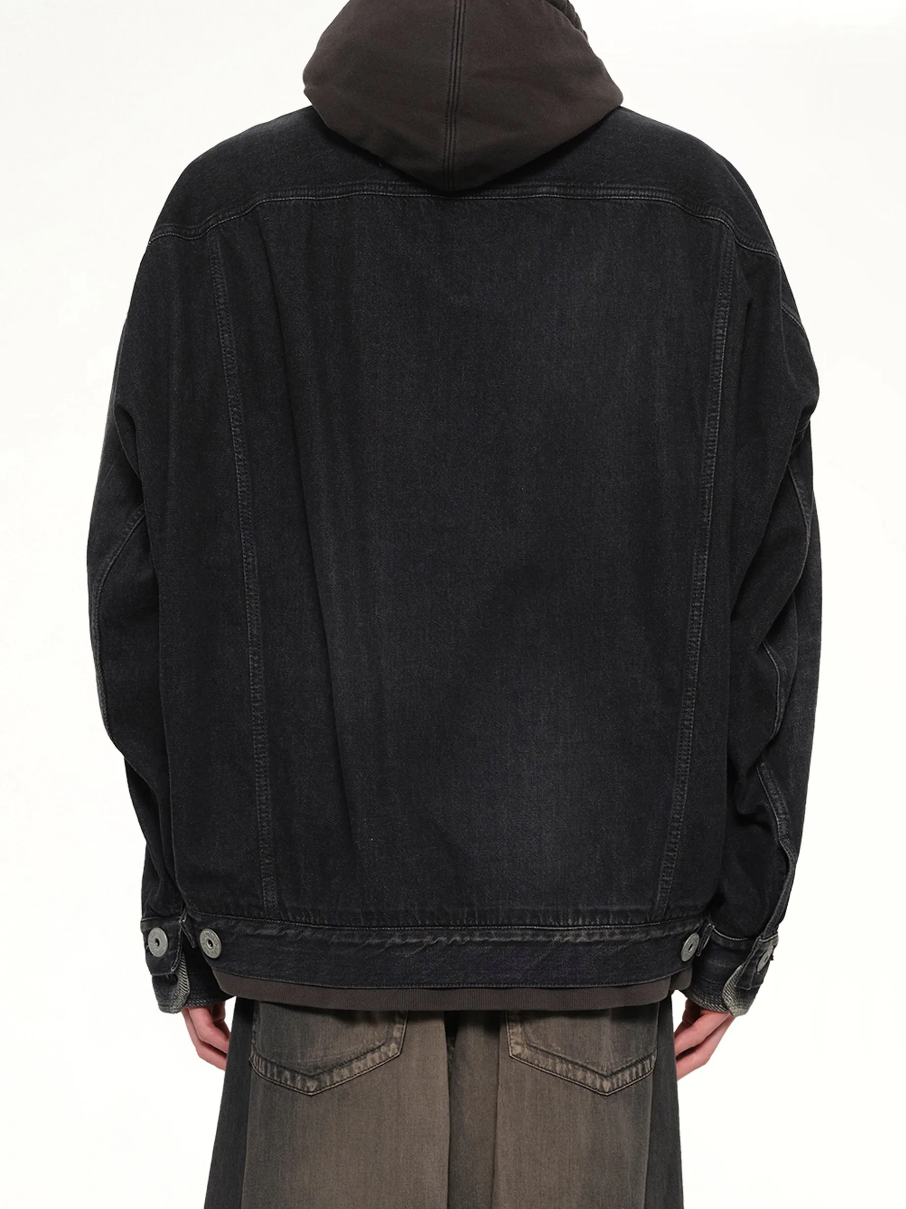 Triple Layered Denim Jacket in Black sold by MARAIS product image thumbnail 5