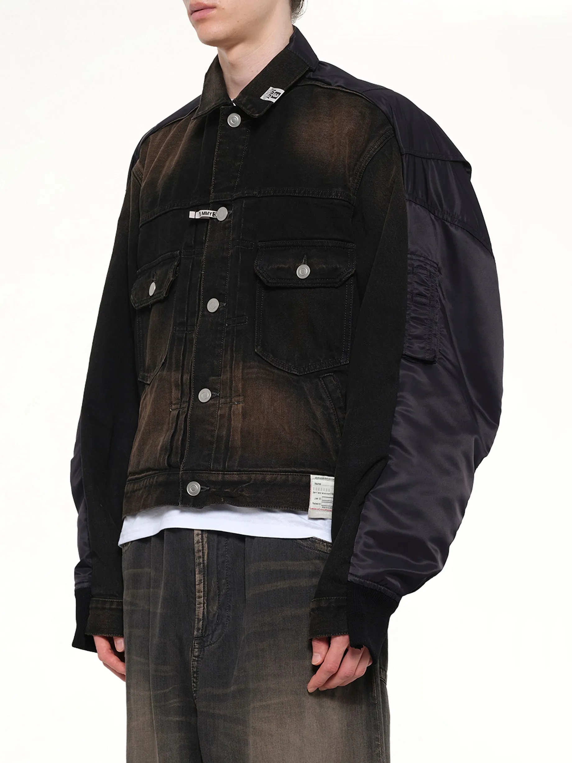 Combined Denim MA-1 Blouson in Black sold by MARAIS product image thumbnail 3