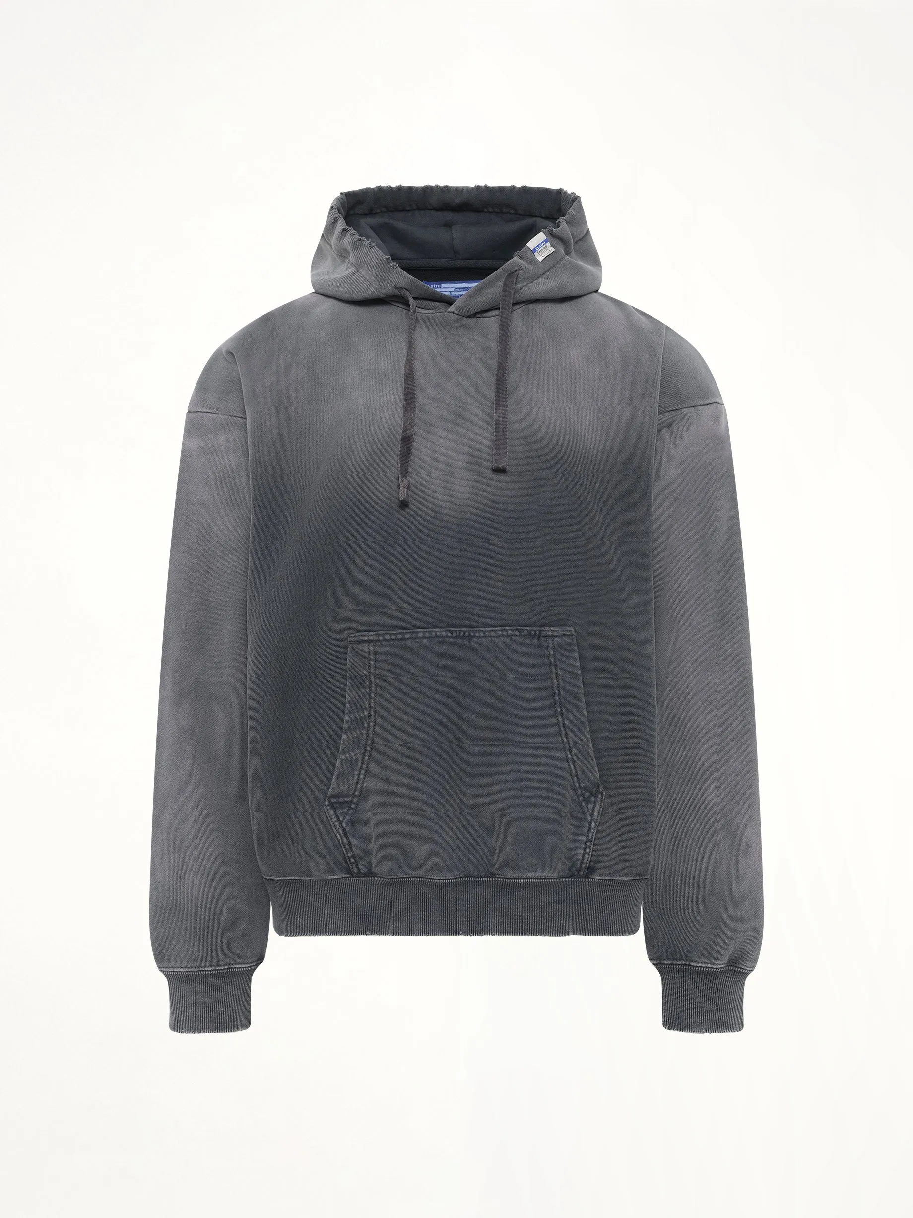 Instrumental French Terry Distressed Hoodie in Black sold by MARAIS product image thumbnail 2