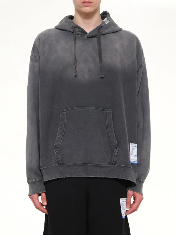Instrumental French Terry Distressed Hoodie in Black made by Maison MIHARA YASUHIRO