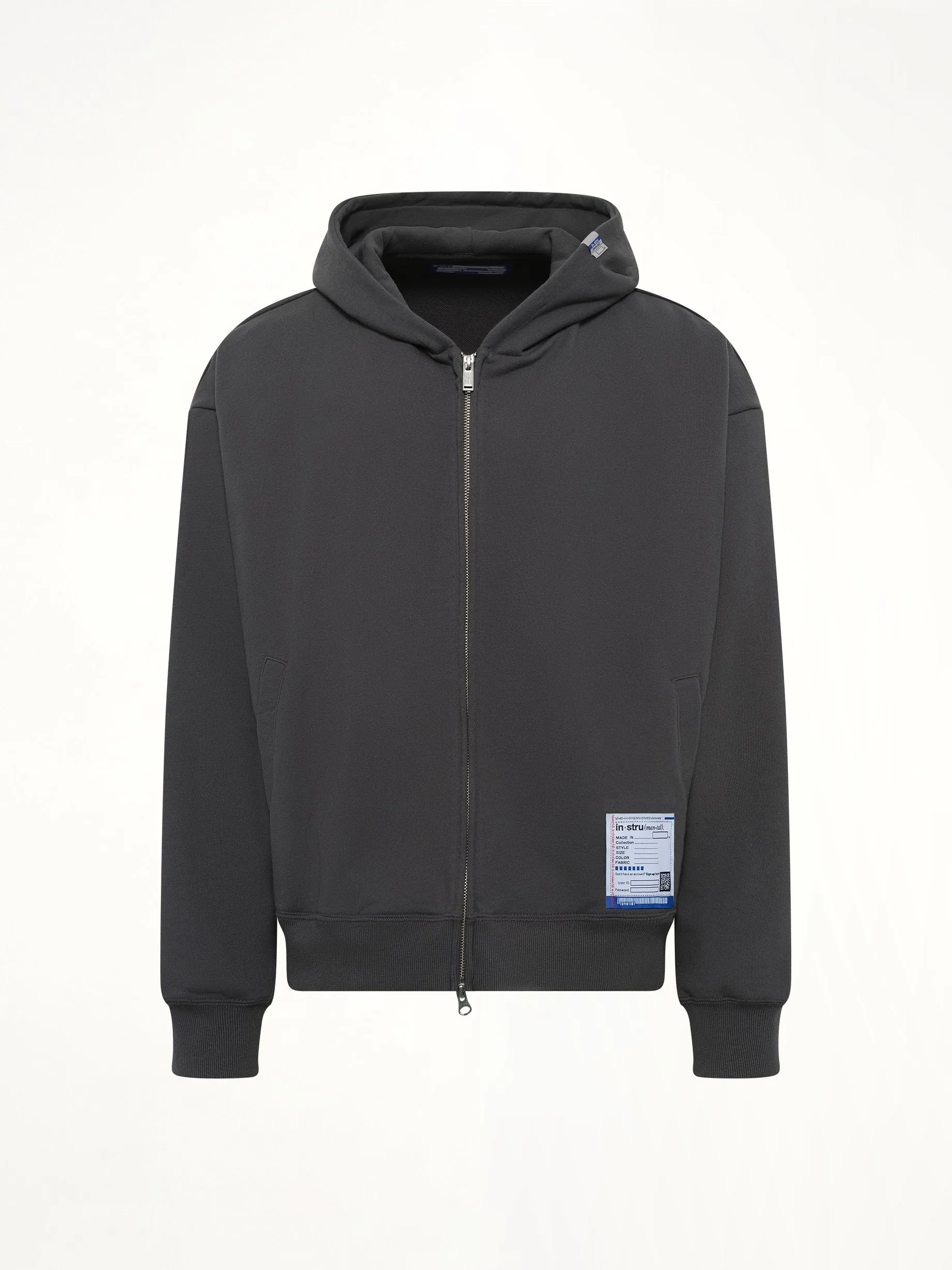 Instrumental Heavy Weight Zip Hoodie in Dark Gray sold by MARAIS product image thumbnail 2