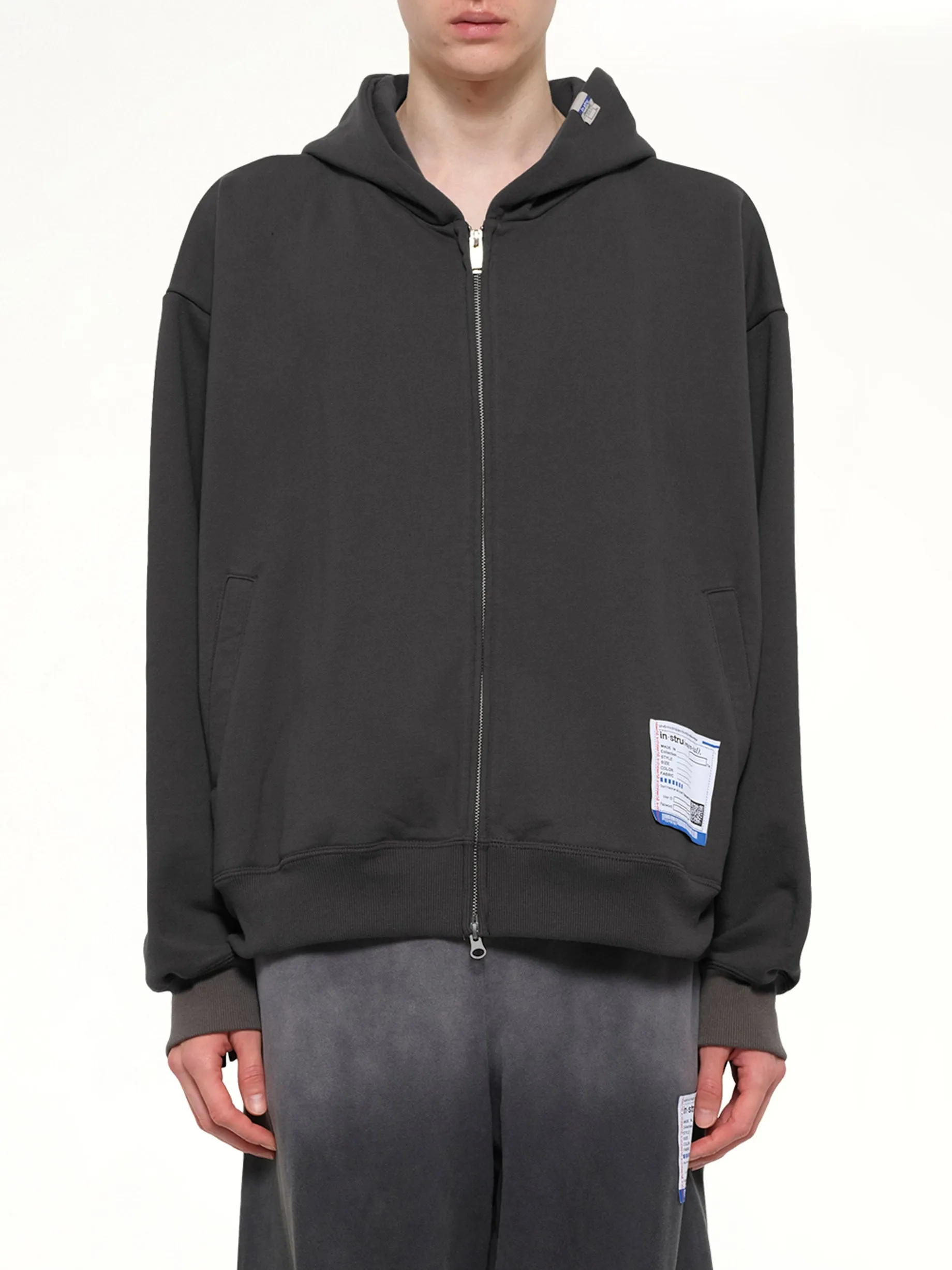 Instrumental Heavy Weight Zip Hoodie in Dark Gray sold by MARAIS