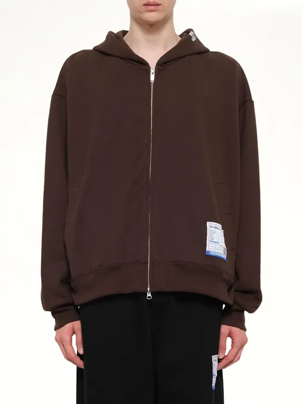 Instrumental Heavy Weight Zip Hoodie in Brown made by Maison MIHARA YASUHIRO