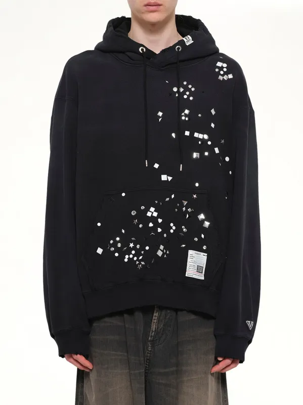 Embellished Hoodie in Black made by Maison MIHARA YASUHIRO