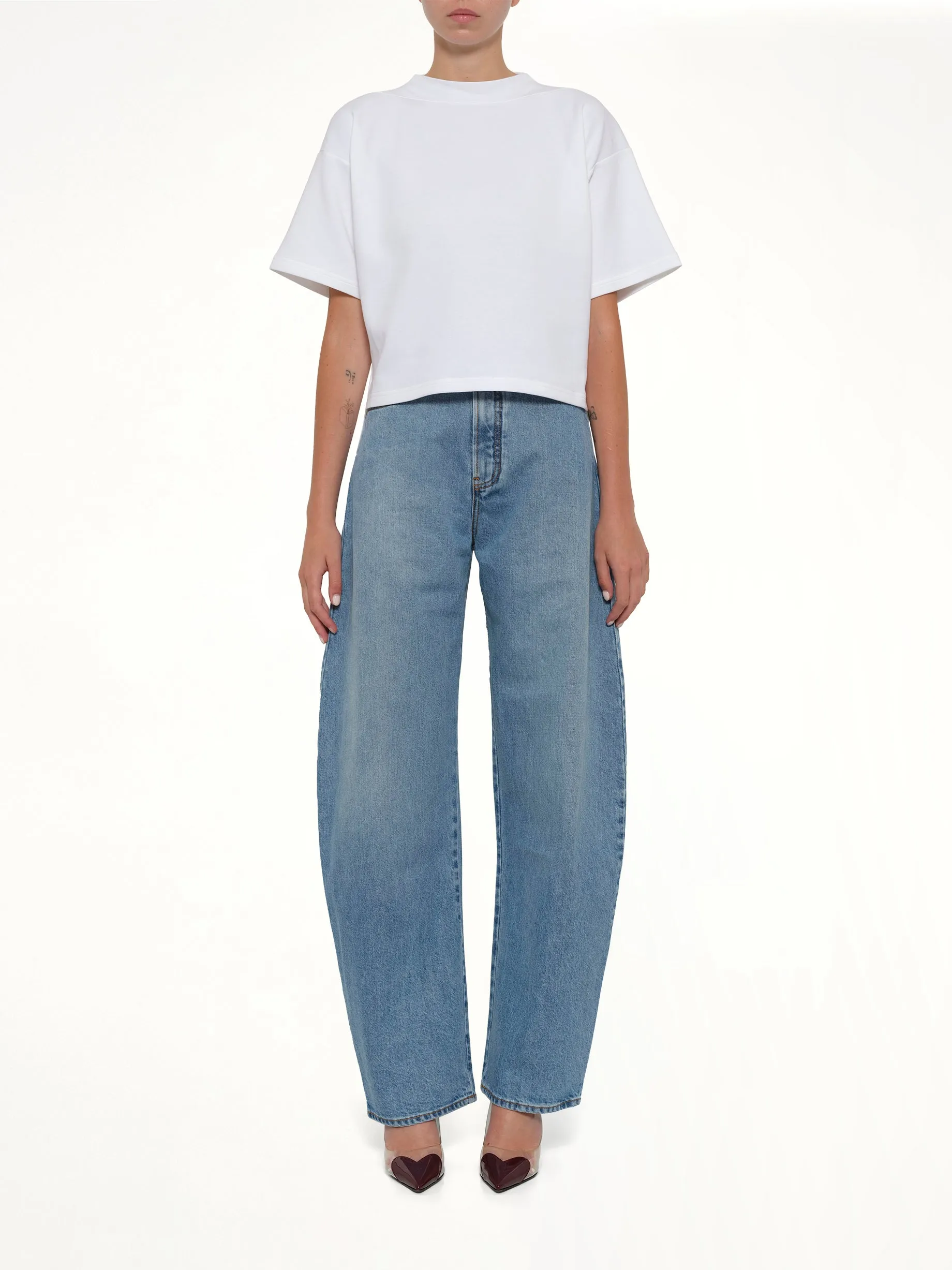 Boxy T-Shirt in White sold by MARAIS product image thumbnail 4