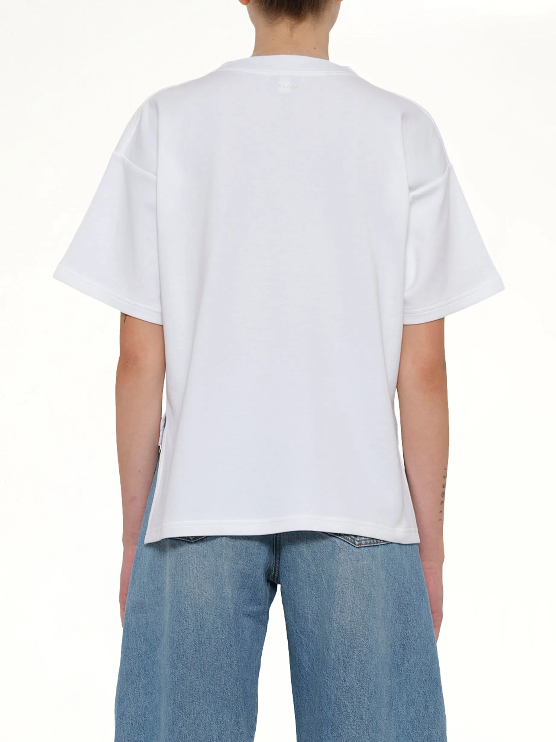 Boxy T-Shirt in White sold by MARAIS product image thumbnail 5