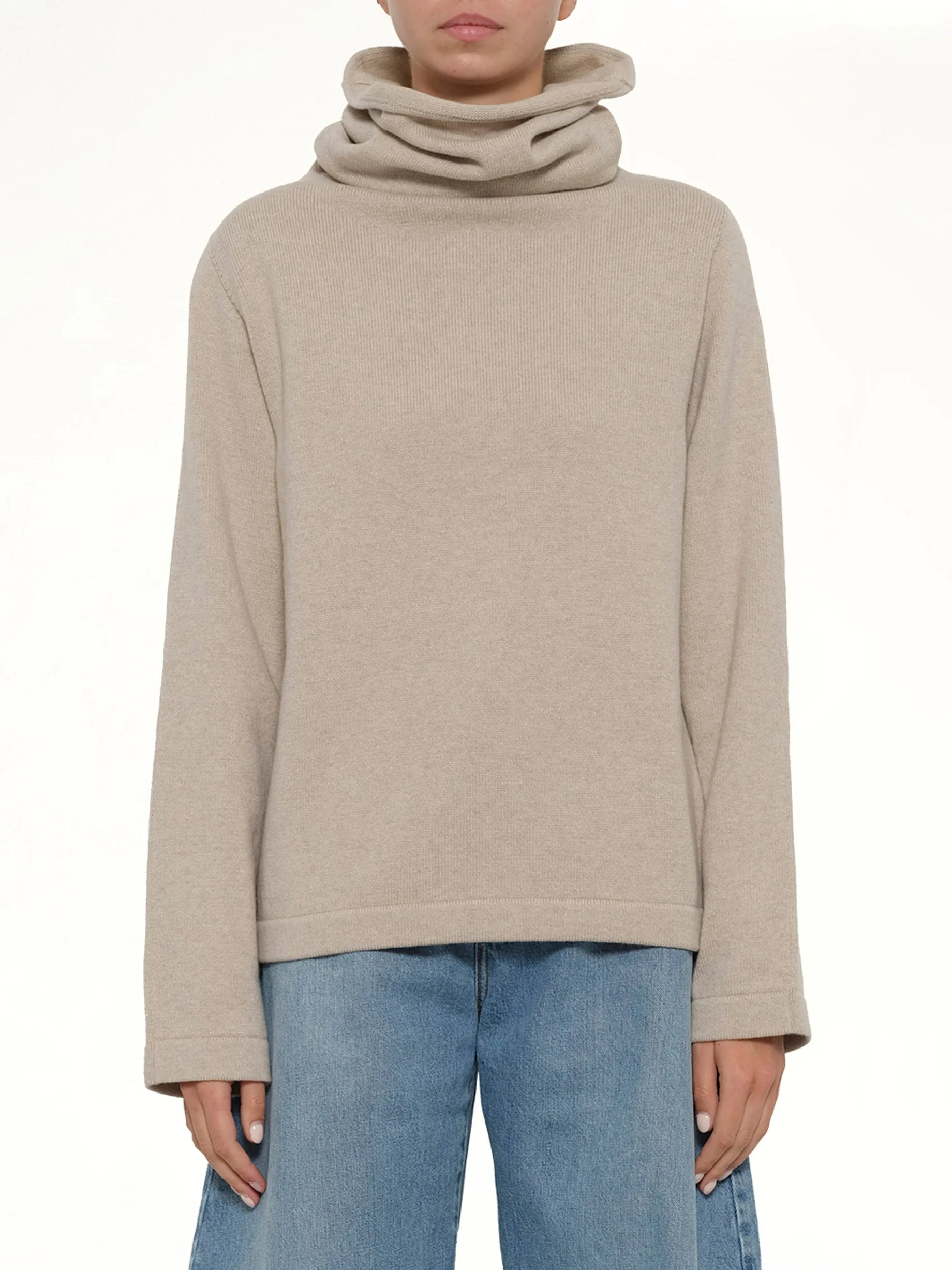 Hooded Jumper in Sable sold by MARAIS
