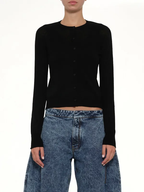 Layer Cardigan in Black made by Alaia