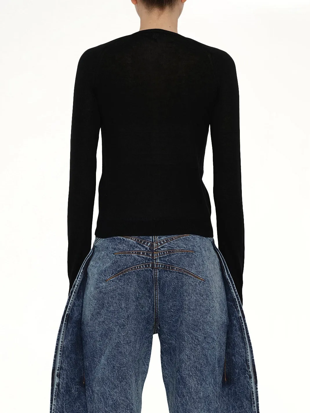 Layer Cardigan in Black sold by MARAIS product image thumbnail 5