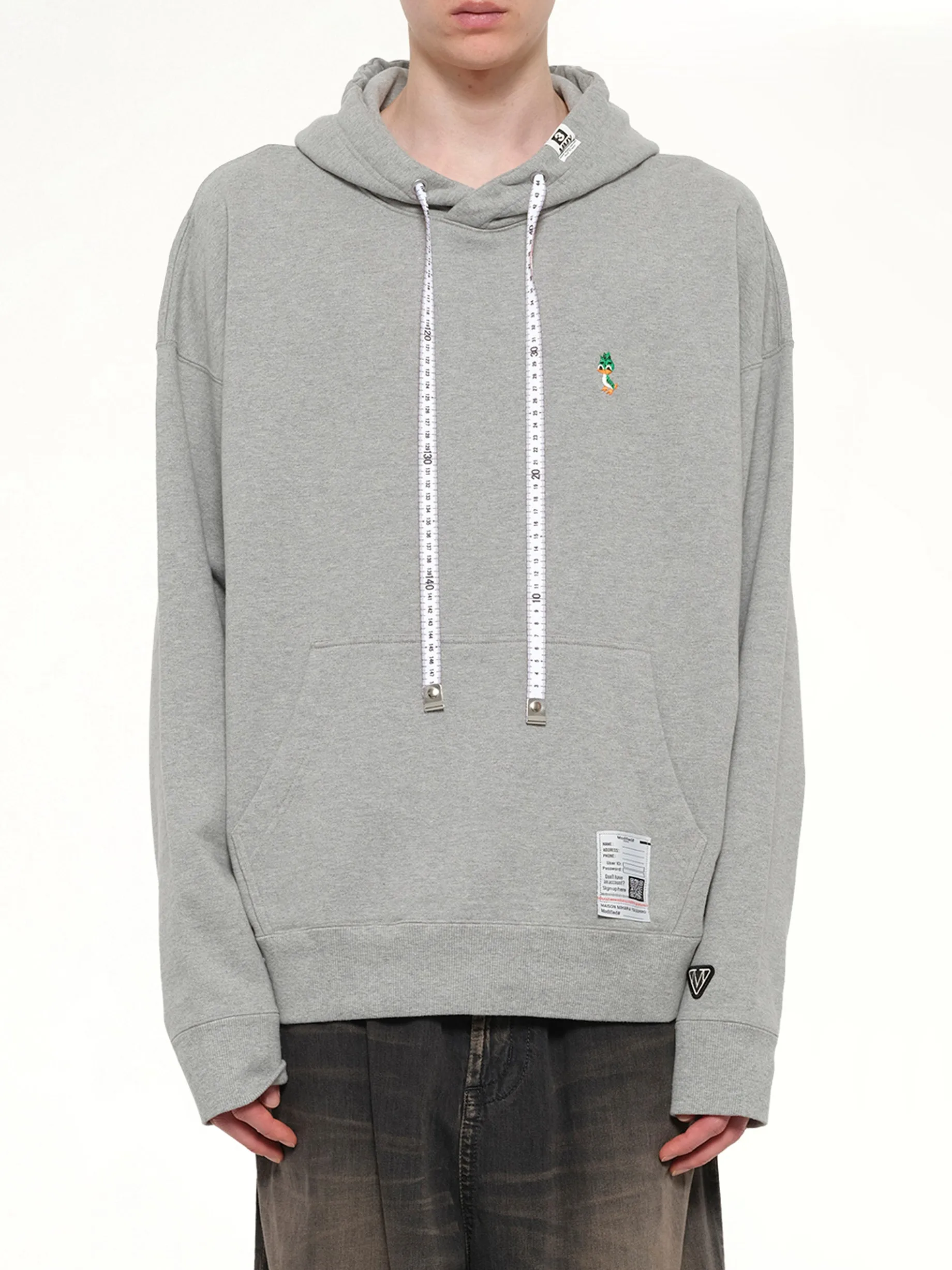Leon Embroidery Hoodie in Gray sold by MARAIS