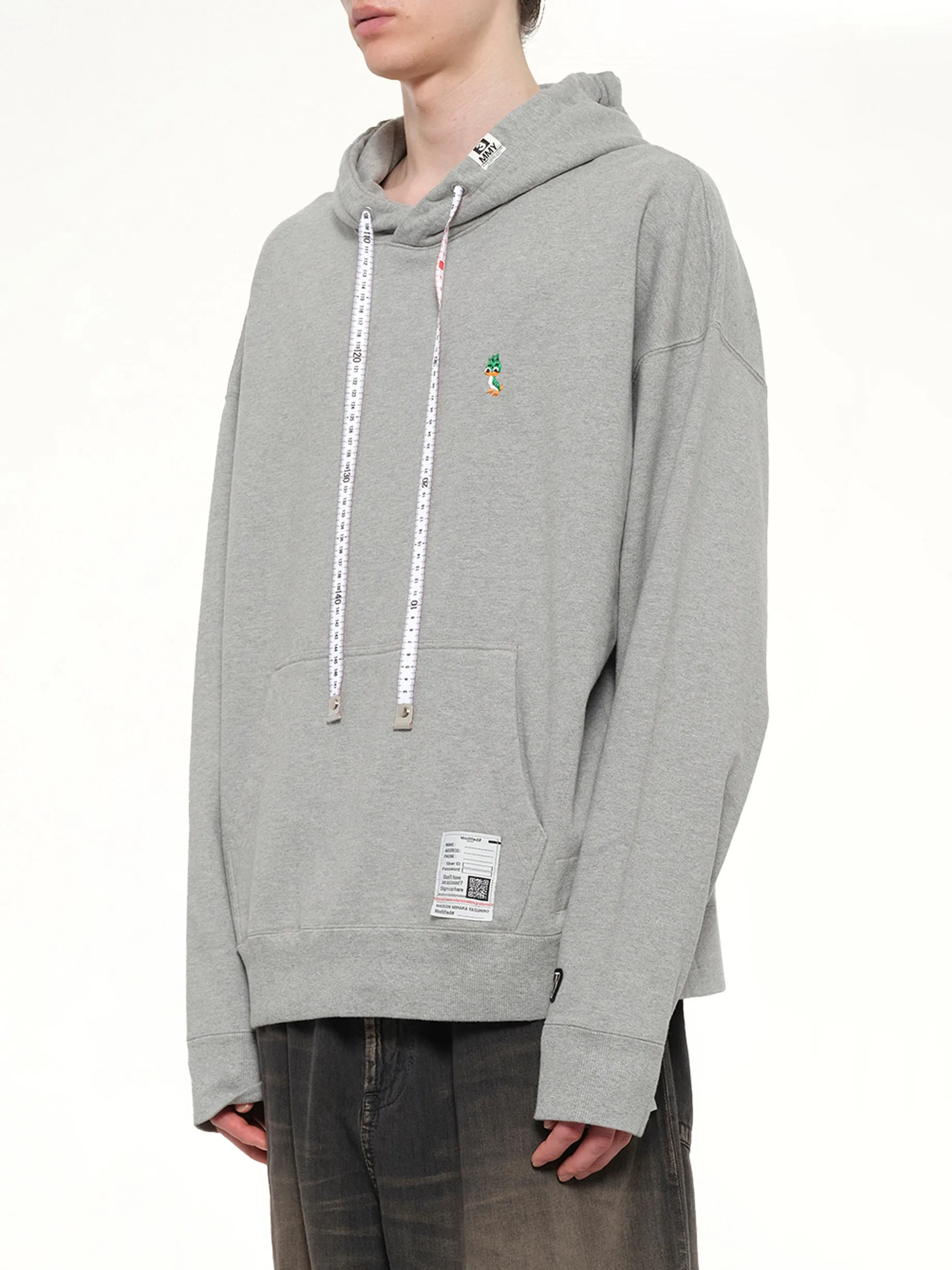 Leon Embroidery Hoodie in Gray sold by MARAIS product image thumbnail 3