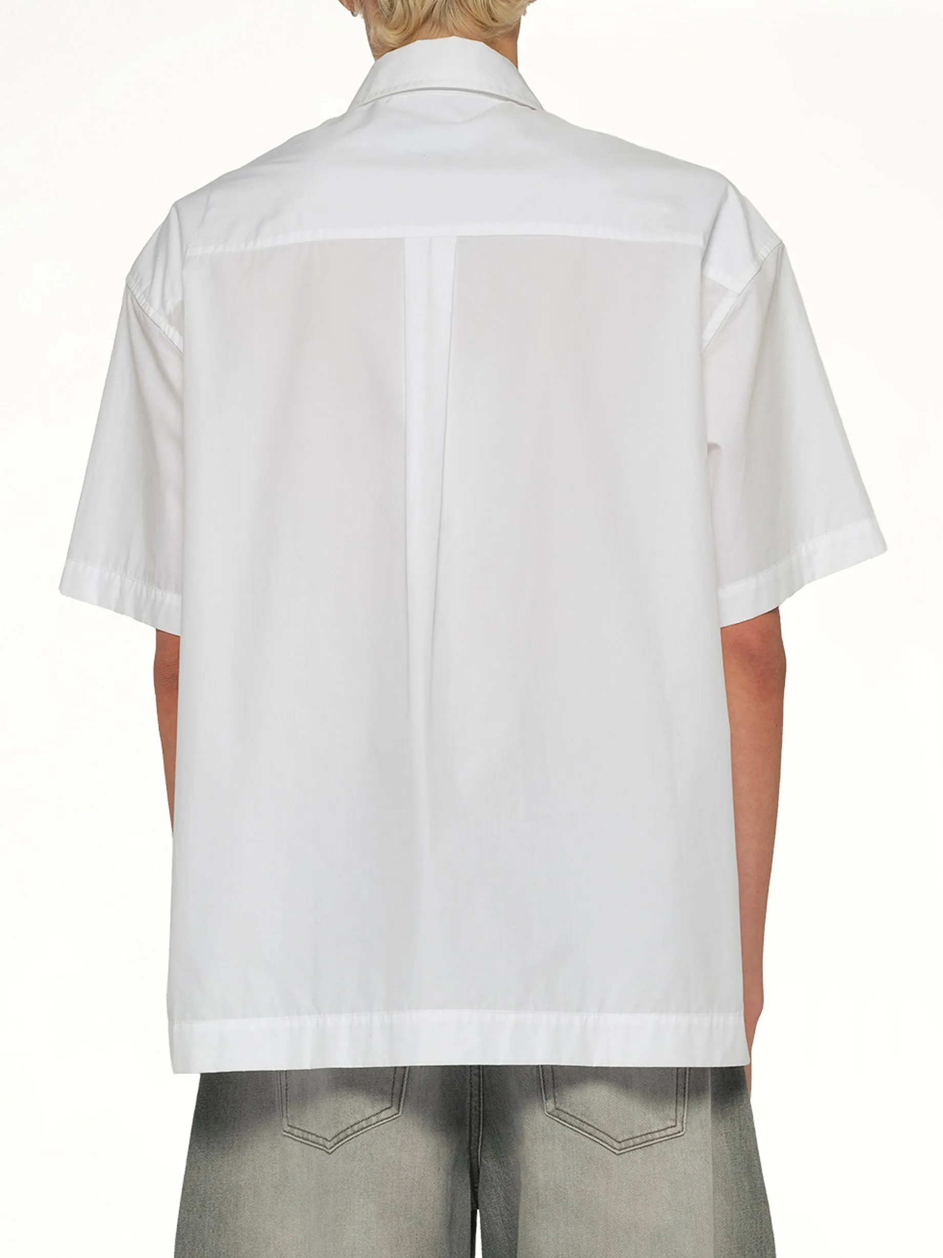 Bamboo Printed Short Sleeve Shirt in White sold by MARAIS product image thumbnail 5