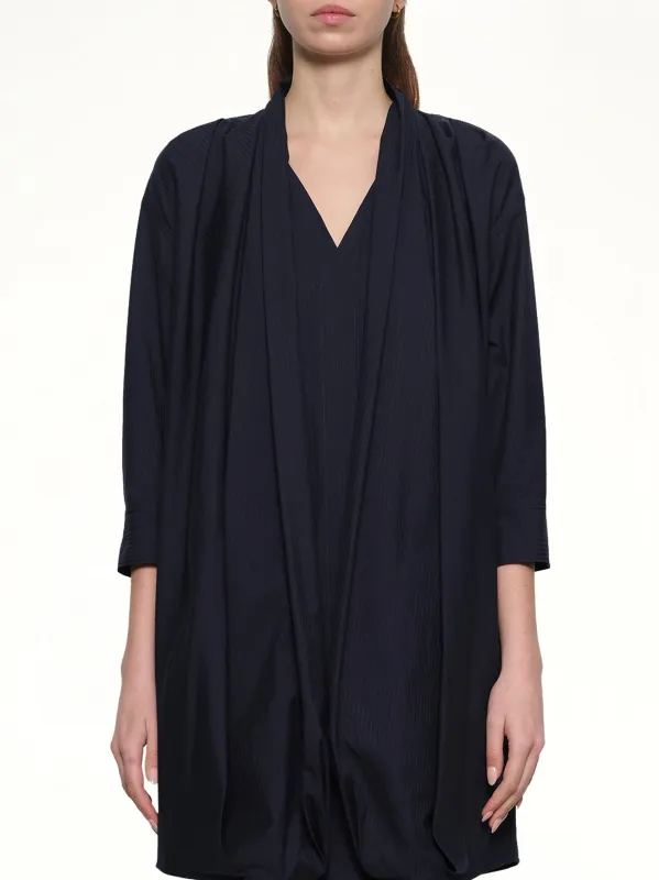 Draped Dress in Navy Blue sold by MARAIS